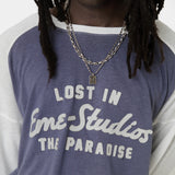 Paradise Navy Long Sleeve T-shirts Eme Studios