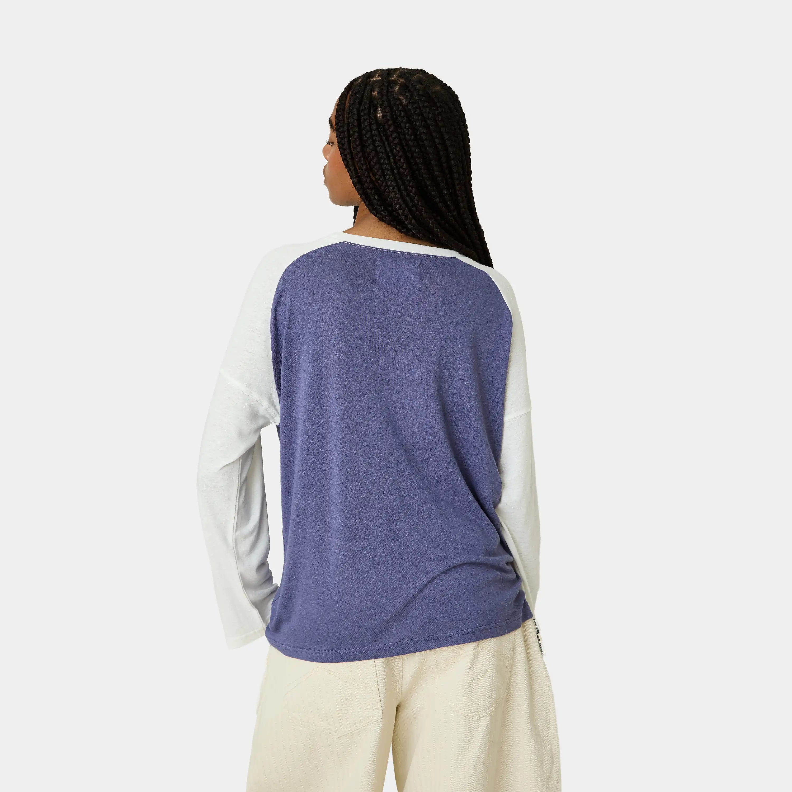 Paradise Navy Long Sleeve T-shirts Eme Studios