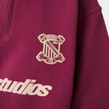 Peak Burgundy Half Zip Sweatshirts Eme Studios