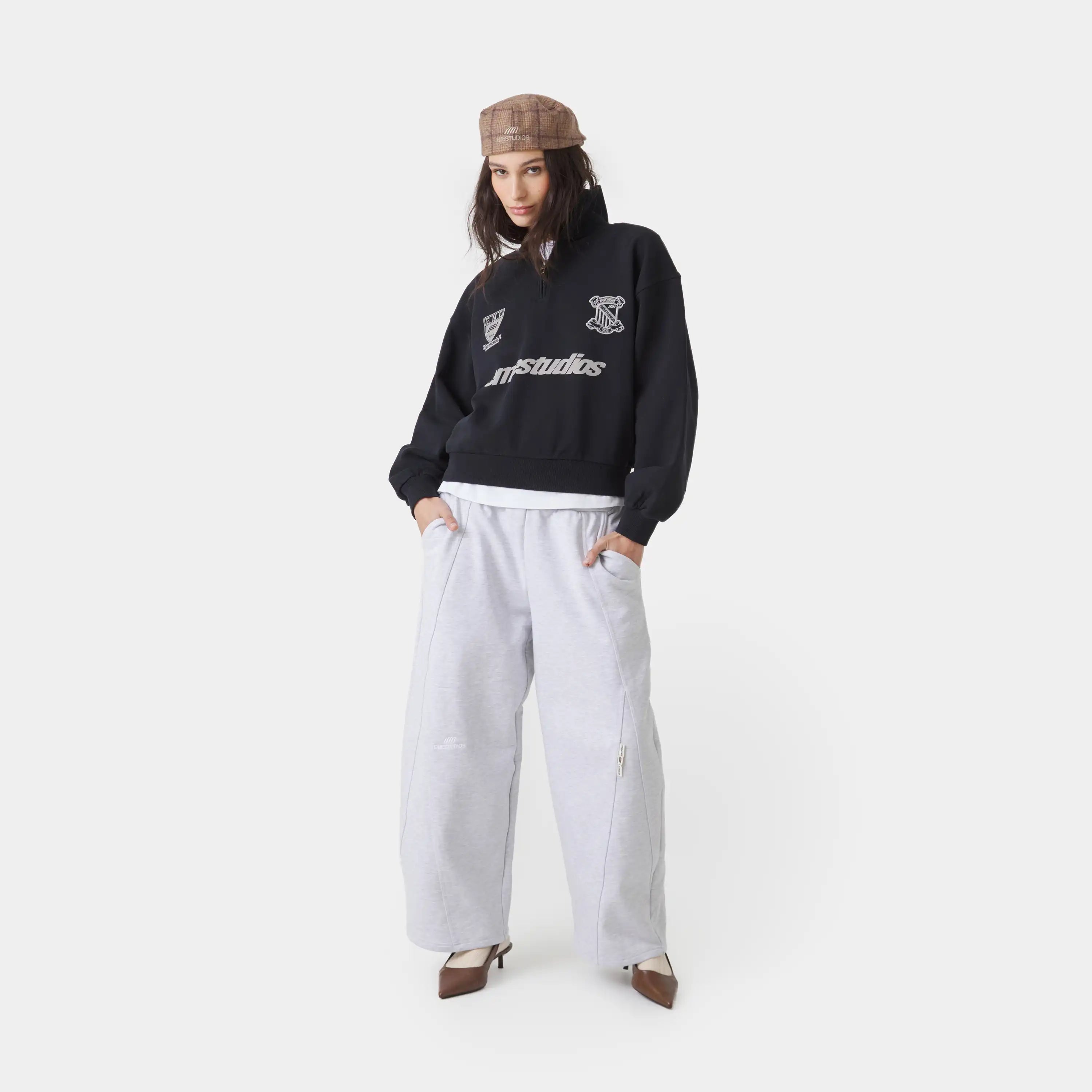 Peak Shadow Half Zip Sweatshirts Eme Studios