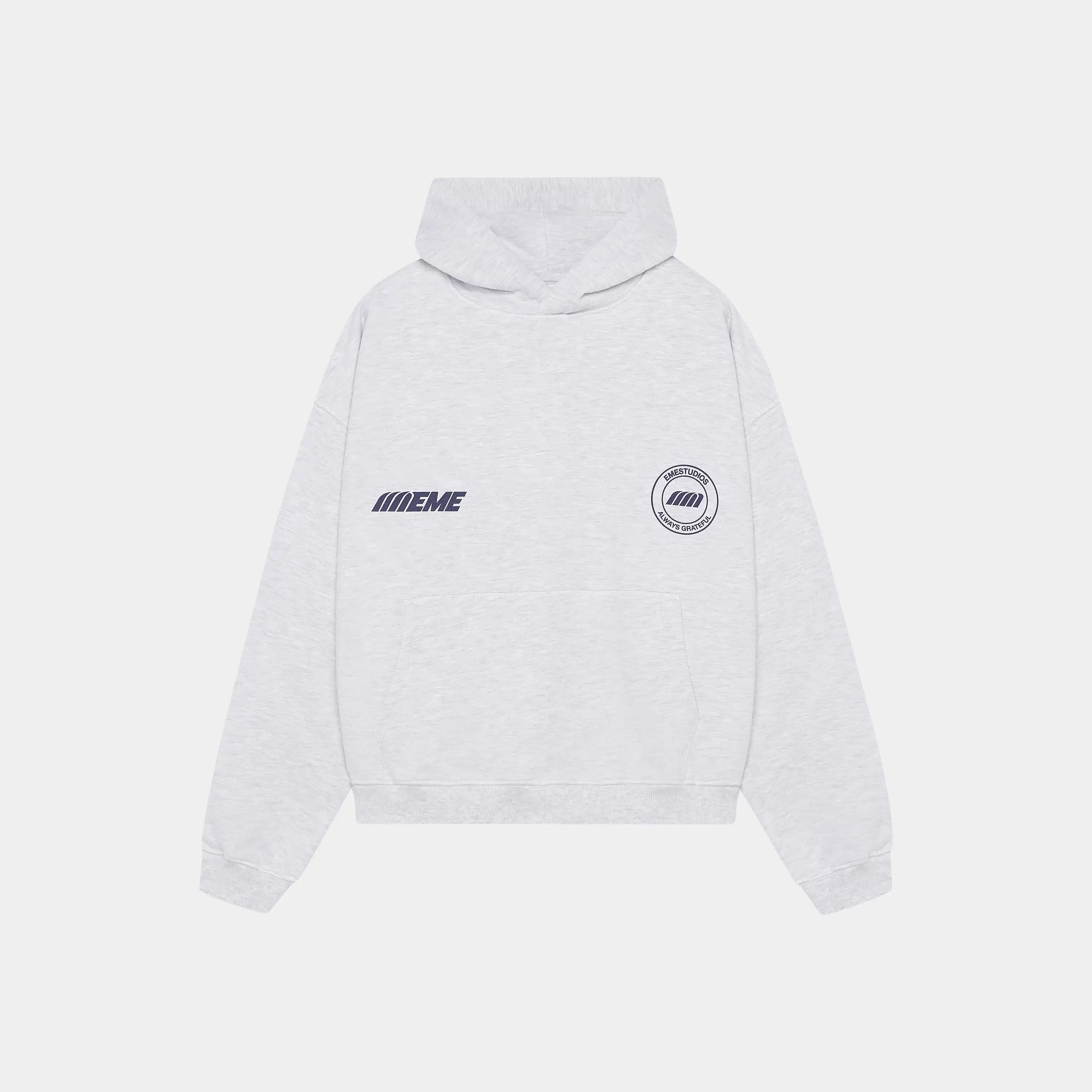 Peyas Heather Grey Oversized Hoodie Hoodies Eme Studios