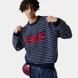 Pinstripe Night Sky Knit Sweater Knitwear Eme Studios