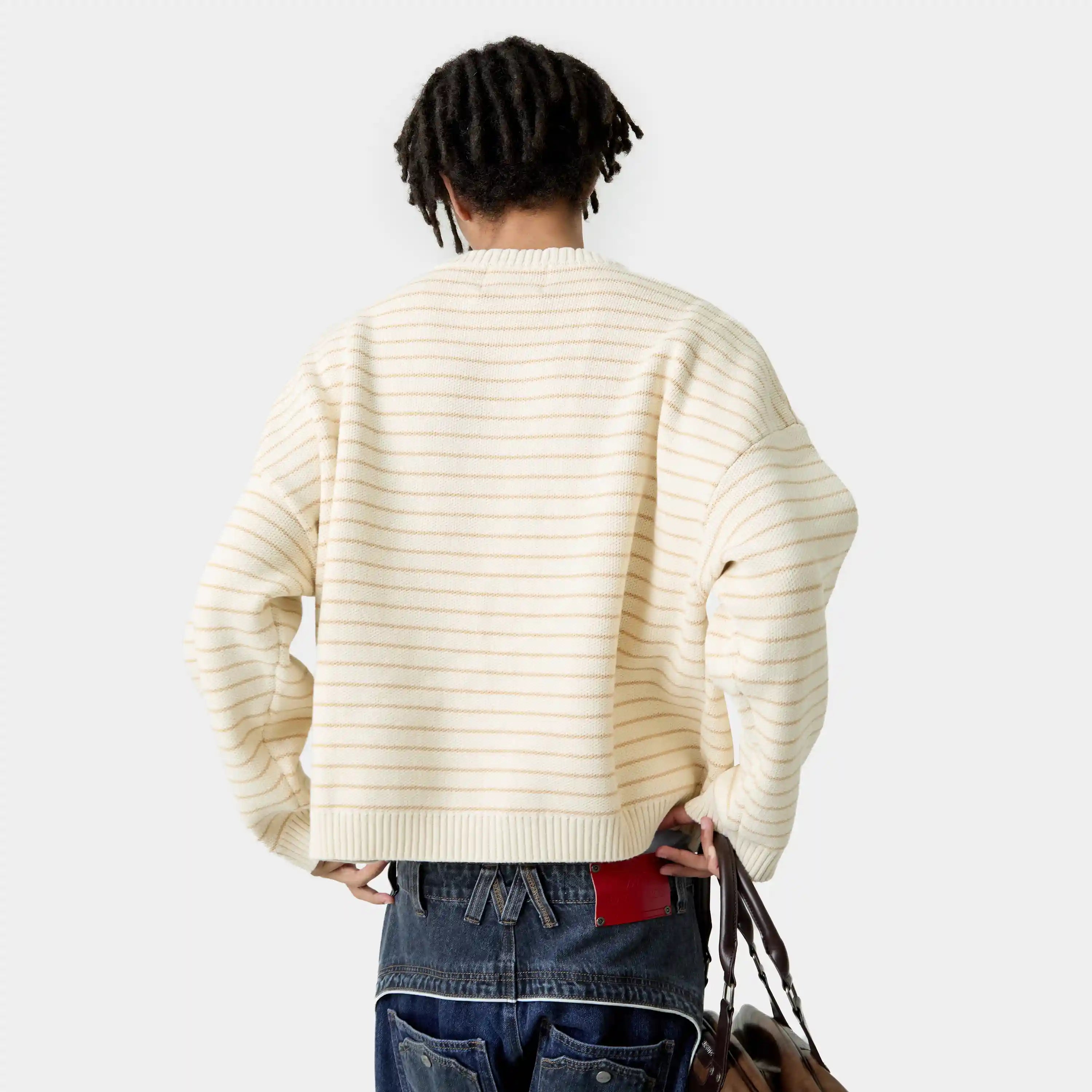 Pinstripe Sugar Knit Sweater Knitwear Eme Studios