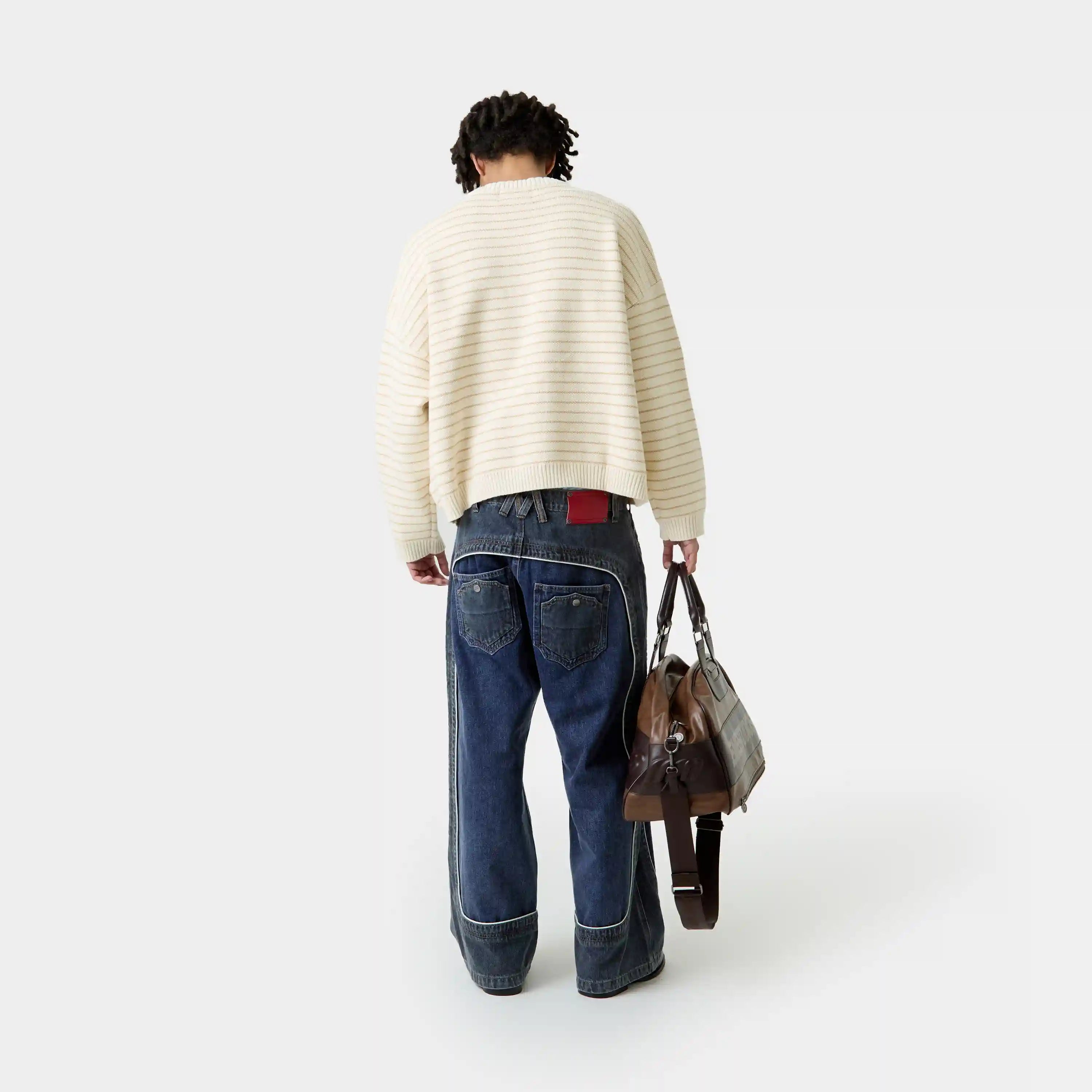 Pinstripe Sugar Knit Sweater Knitwear Eme Studios