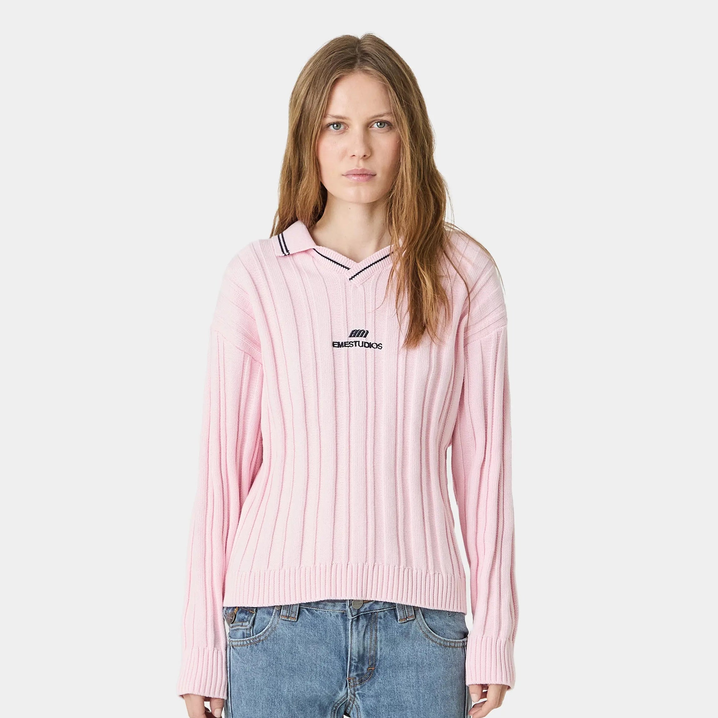 Pivot Cotton Candy Knit Polo Knitwear Eme Studios