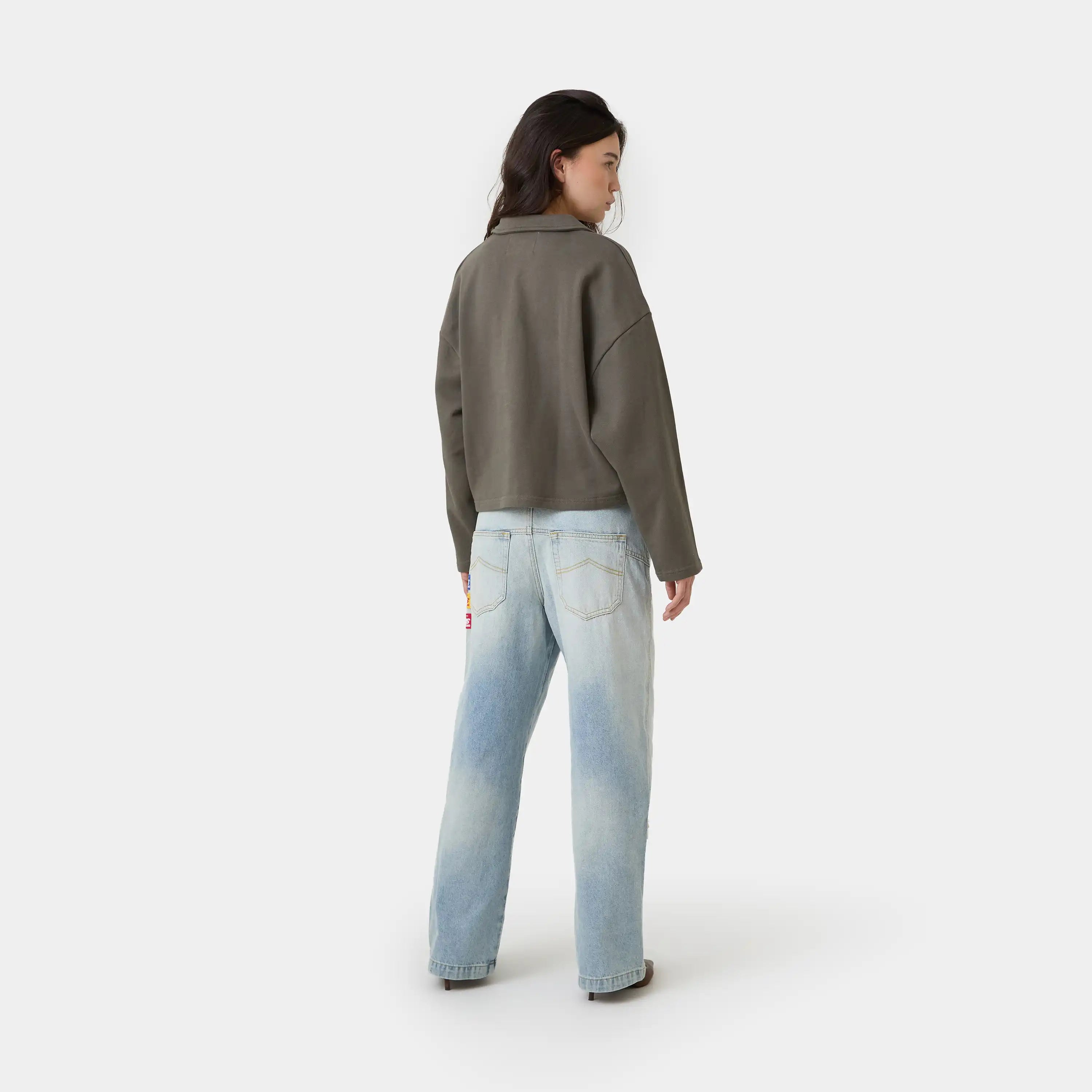 Playtime Olive Polo Crewneck Sweatshirts Eme Studios