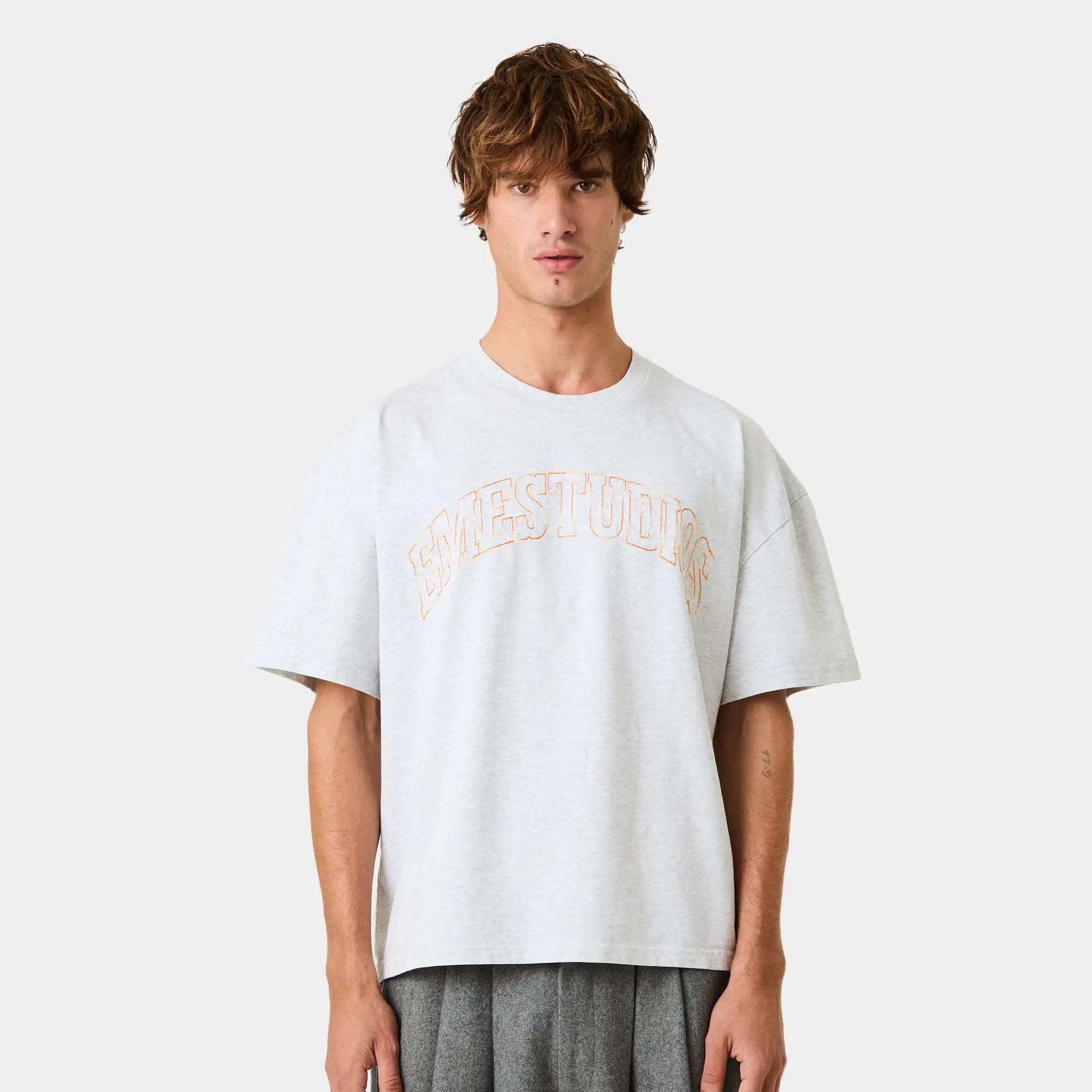 Points Heather Grey Oversized Tee T-shirts Eme Studios