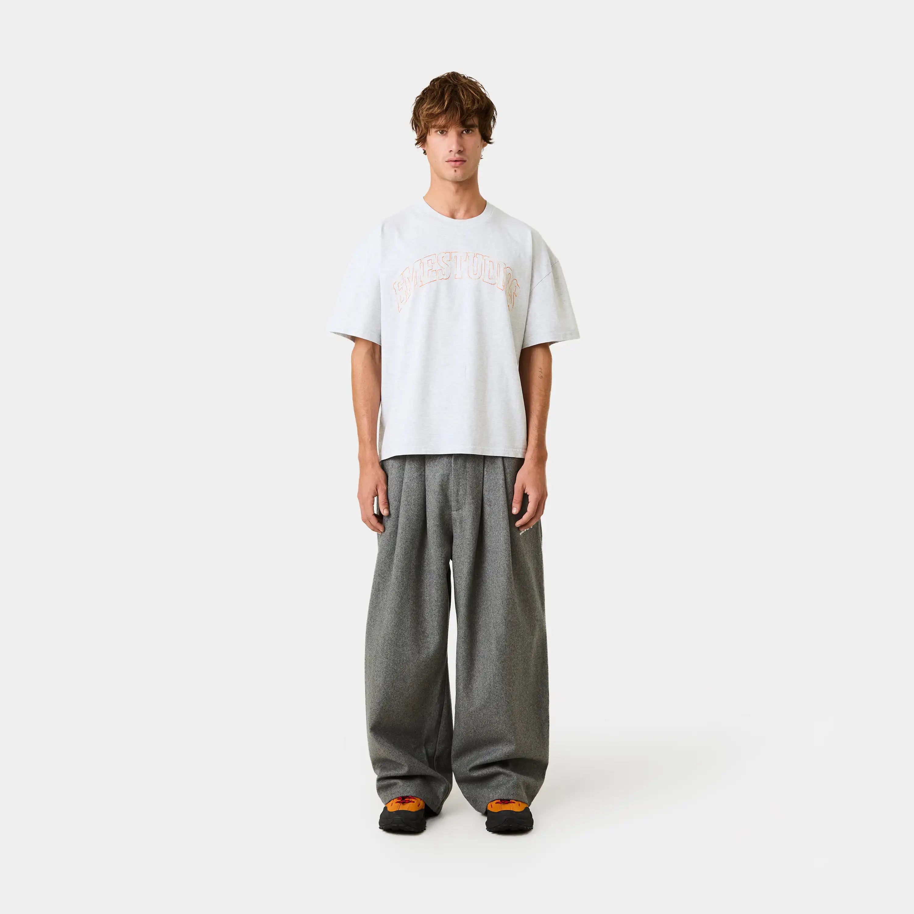 Points Heather Grey Oversized Tee T-shirts Eme Studios