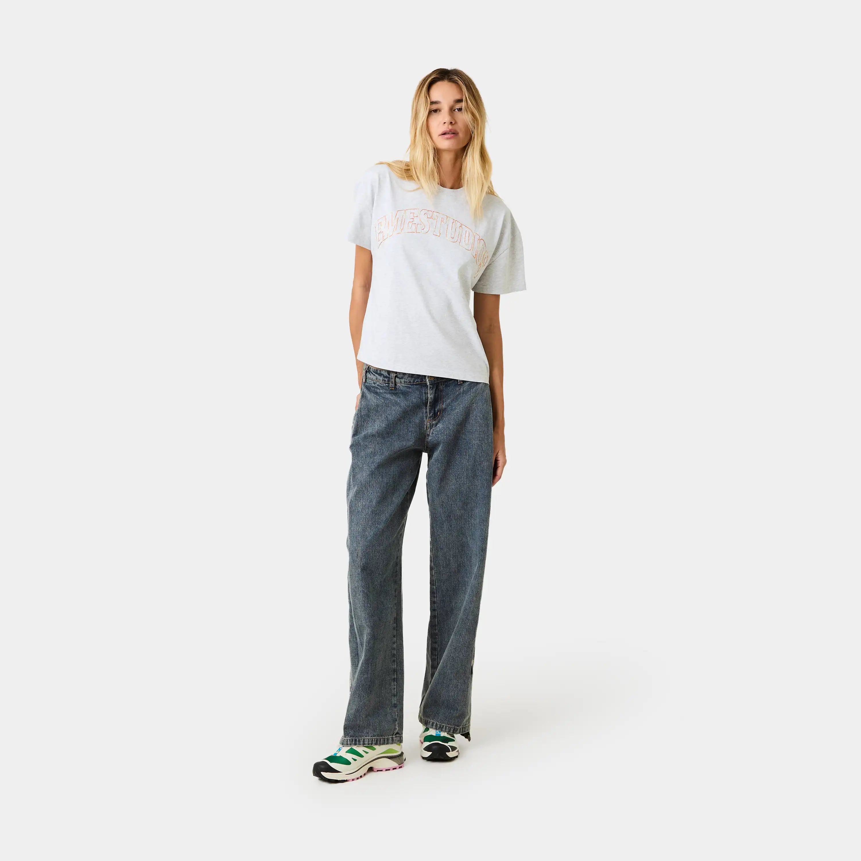 Points Heather Grey Oversized Tee T-shirts Eme Studios