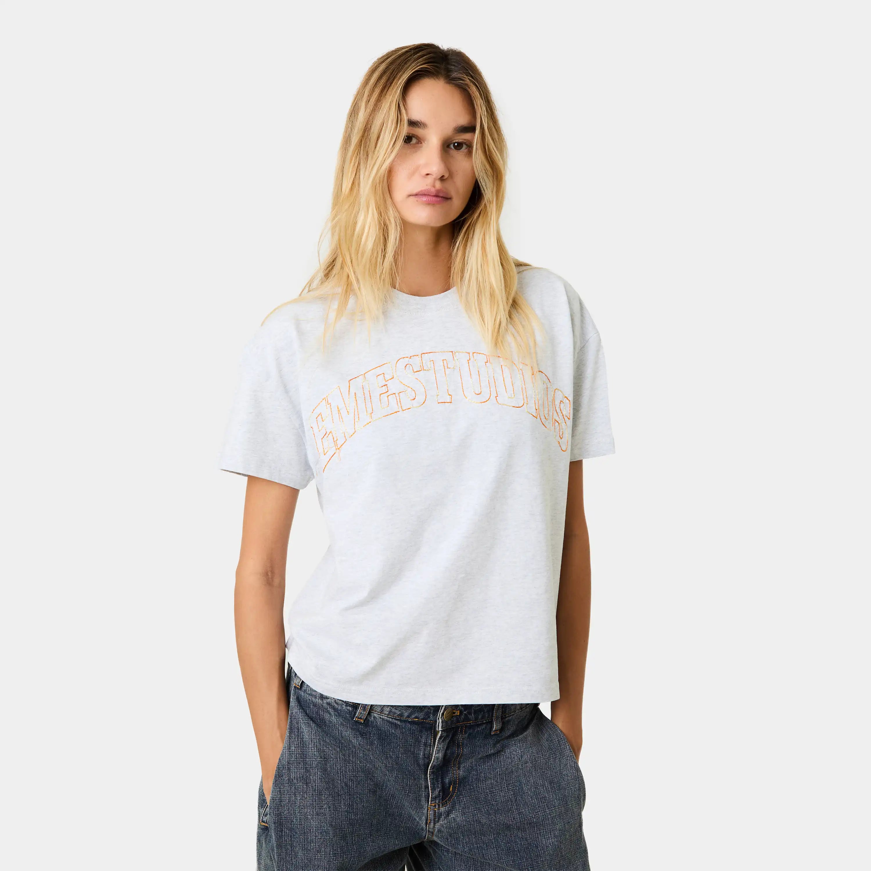 Points Heather Grey Oversized Tee T-shirts Eme Studios