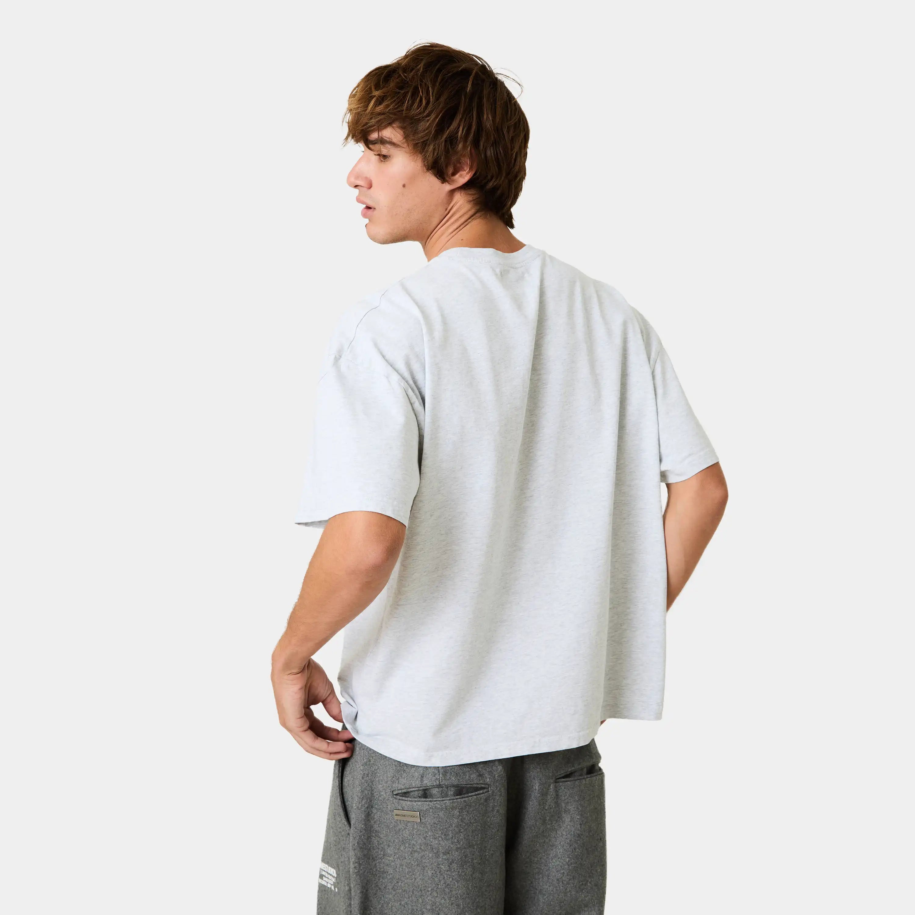 Points Heather Grey Oversized Tee T-shirts Eme Studios