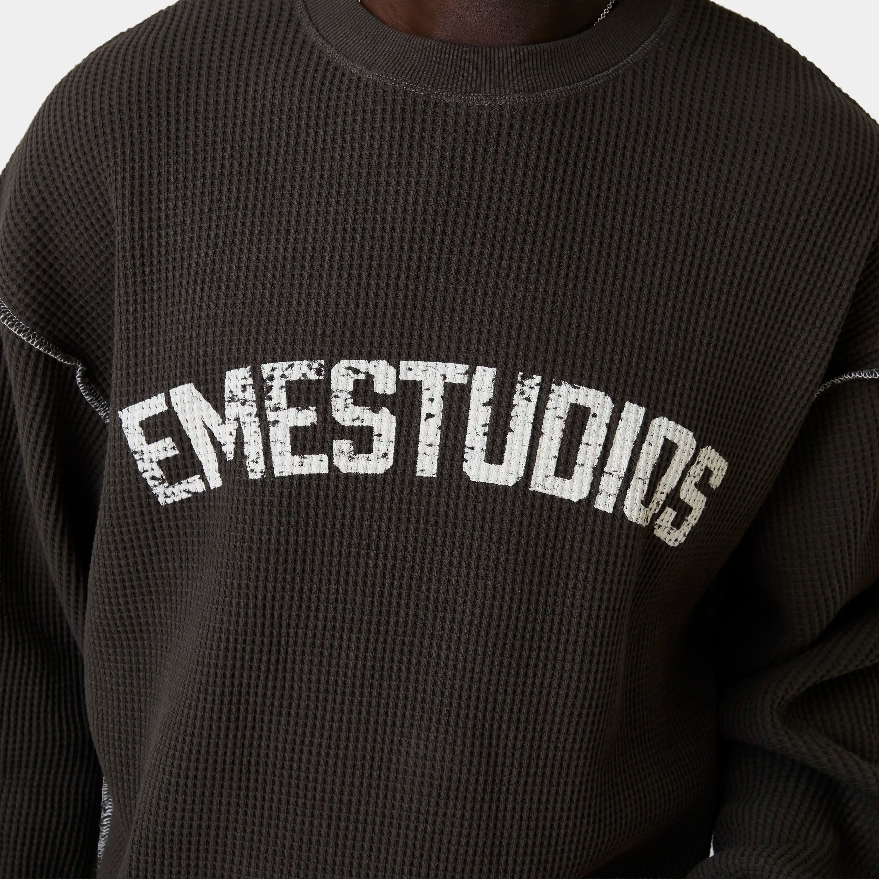 Polly Fawn Waffle Long Sleeve T-shirts Eme Studios