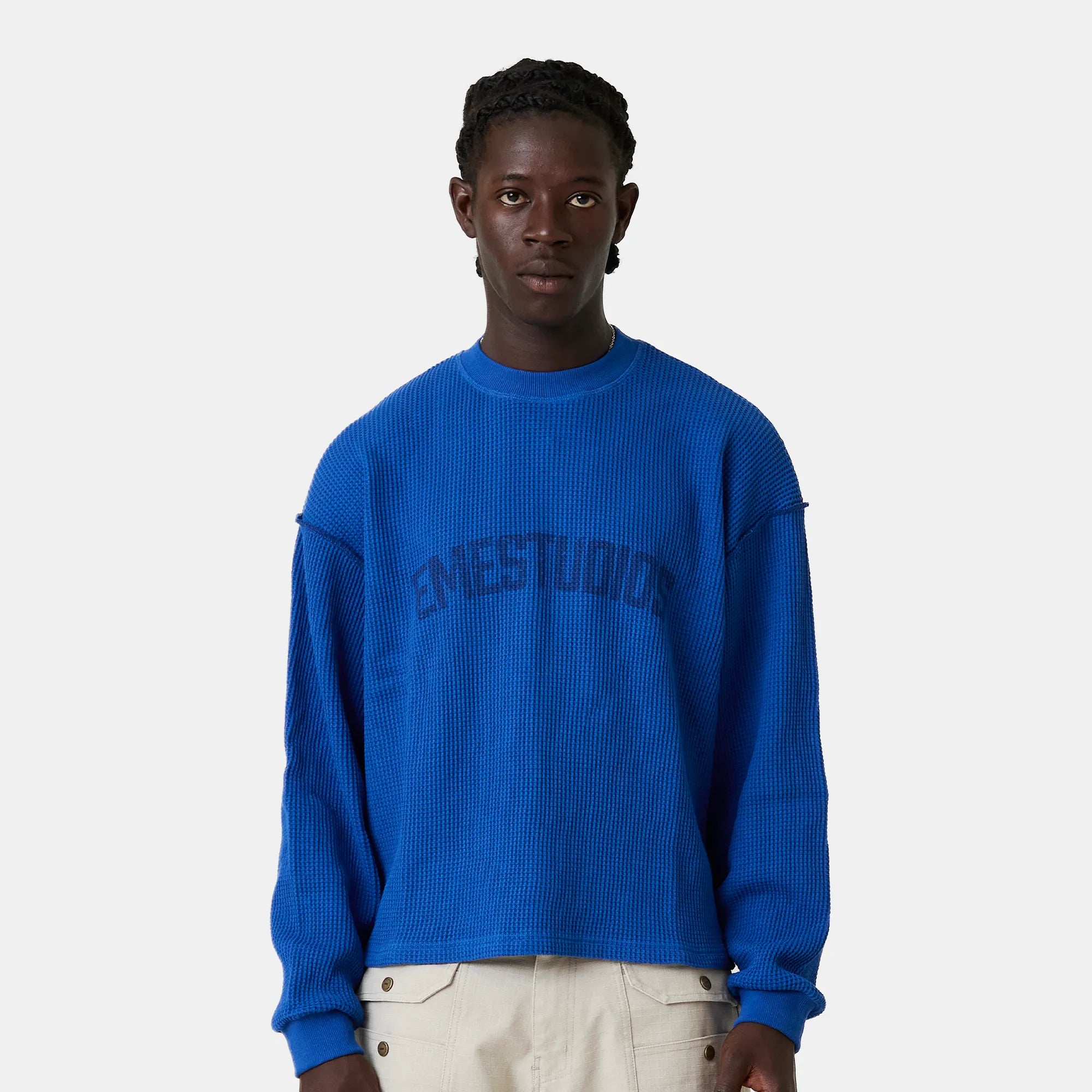 Polly Sodalite Waffle Long Sleeve T-shirts Eme Studios