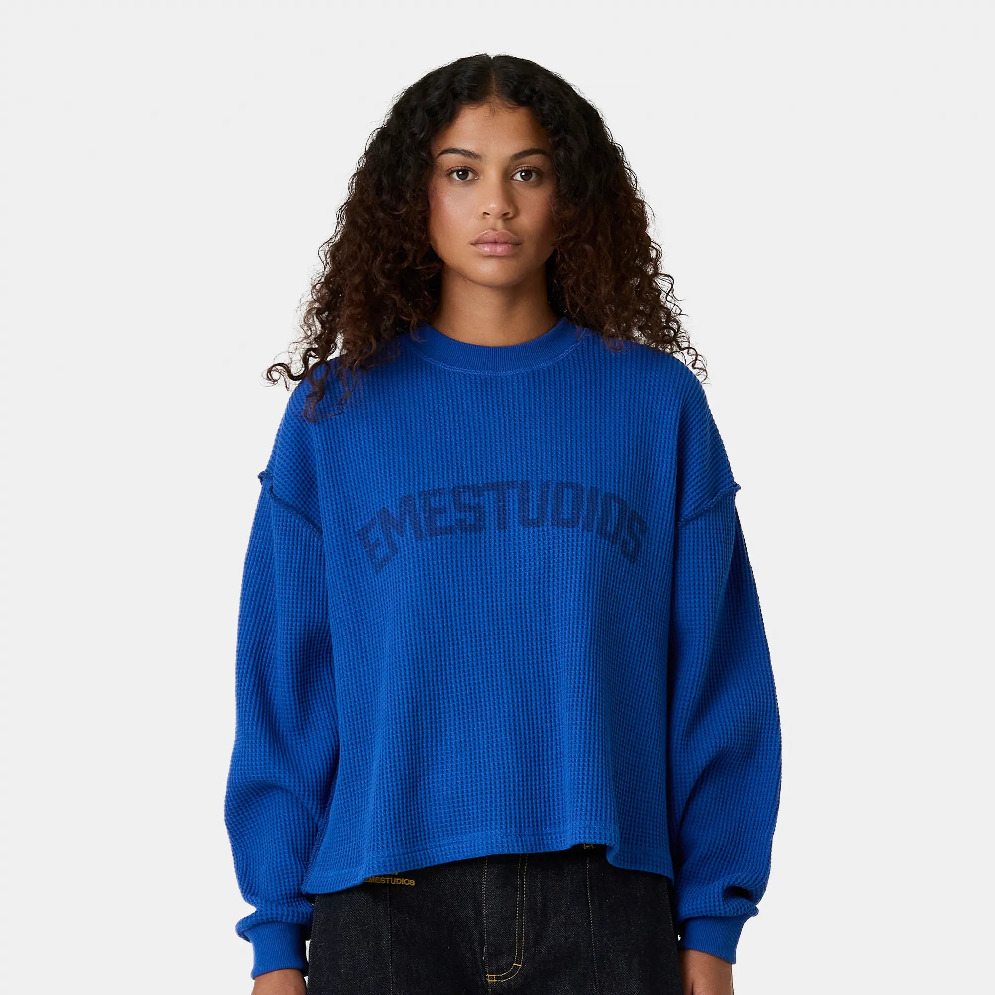 Polly Sodalite Waffle Long Sleeve T-shirts Eme Studios