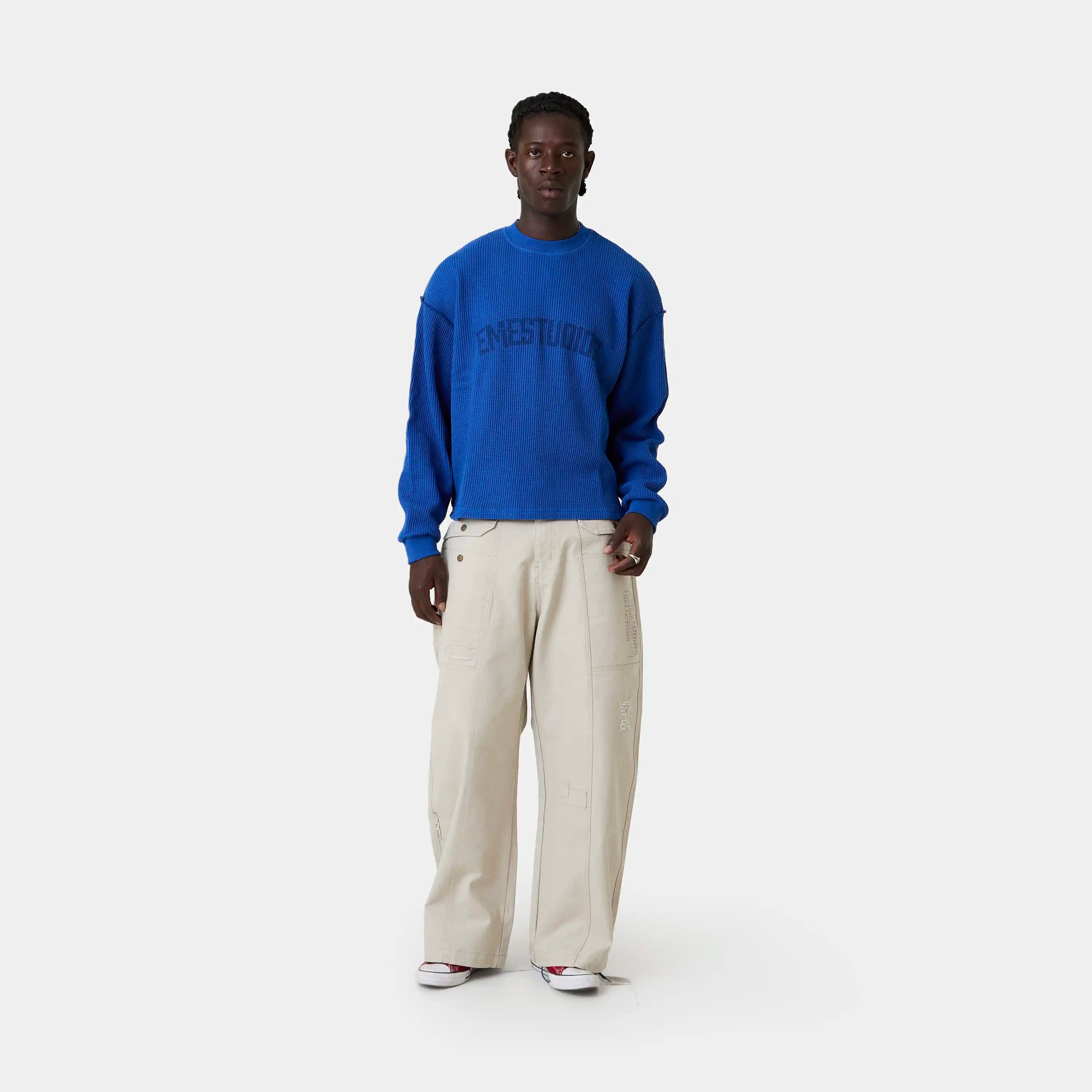 Polly Sodalite Waffle Long Sleeve T-shirts Eme Studios