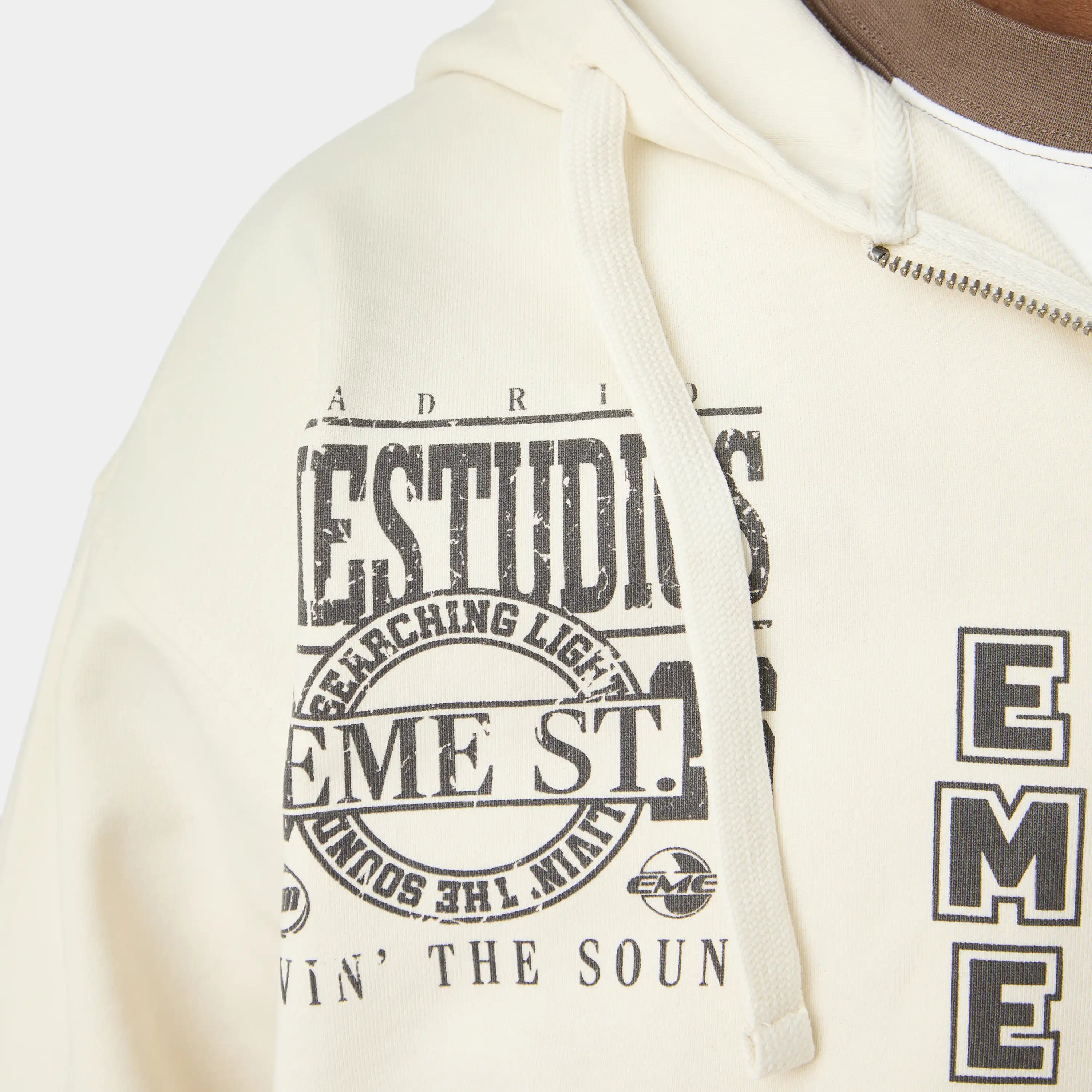 Priscila Off Sand Full Zip Hoodies Eme Studios