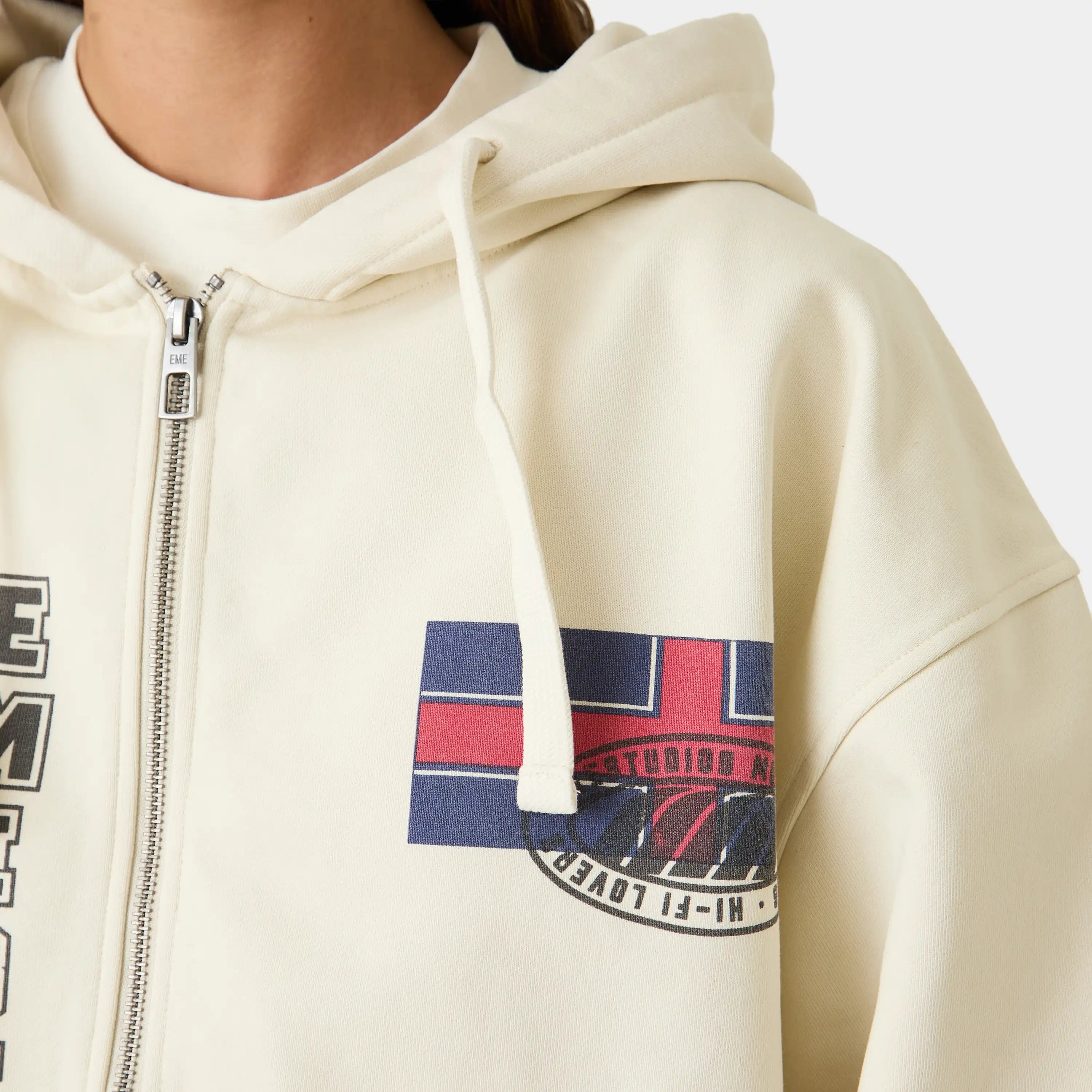 Priscila Off Sand Full Zip Hoodies Eme Studios