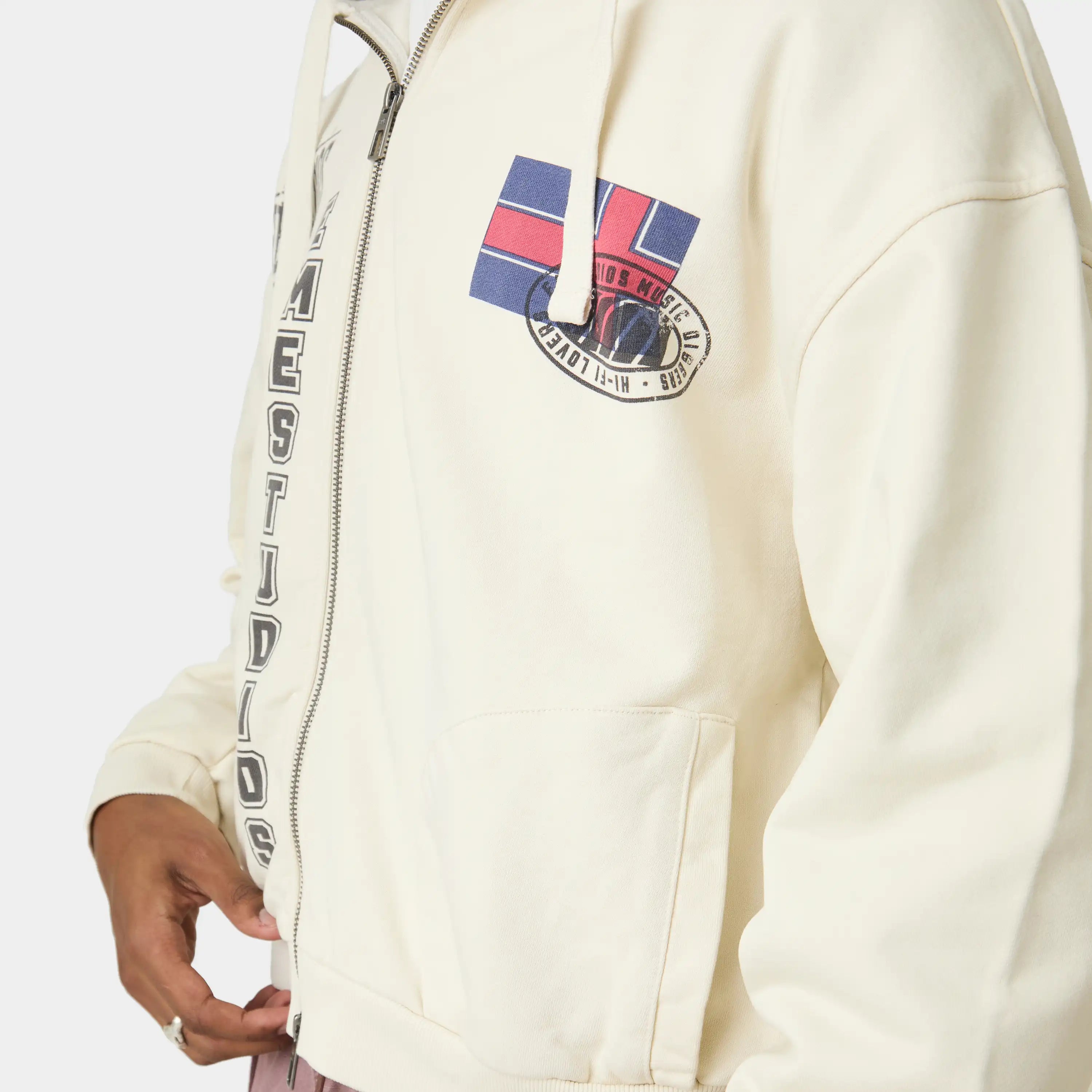 Priscila Off Sand Full Zip Hoodies Eme Studios