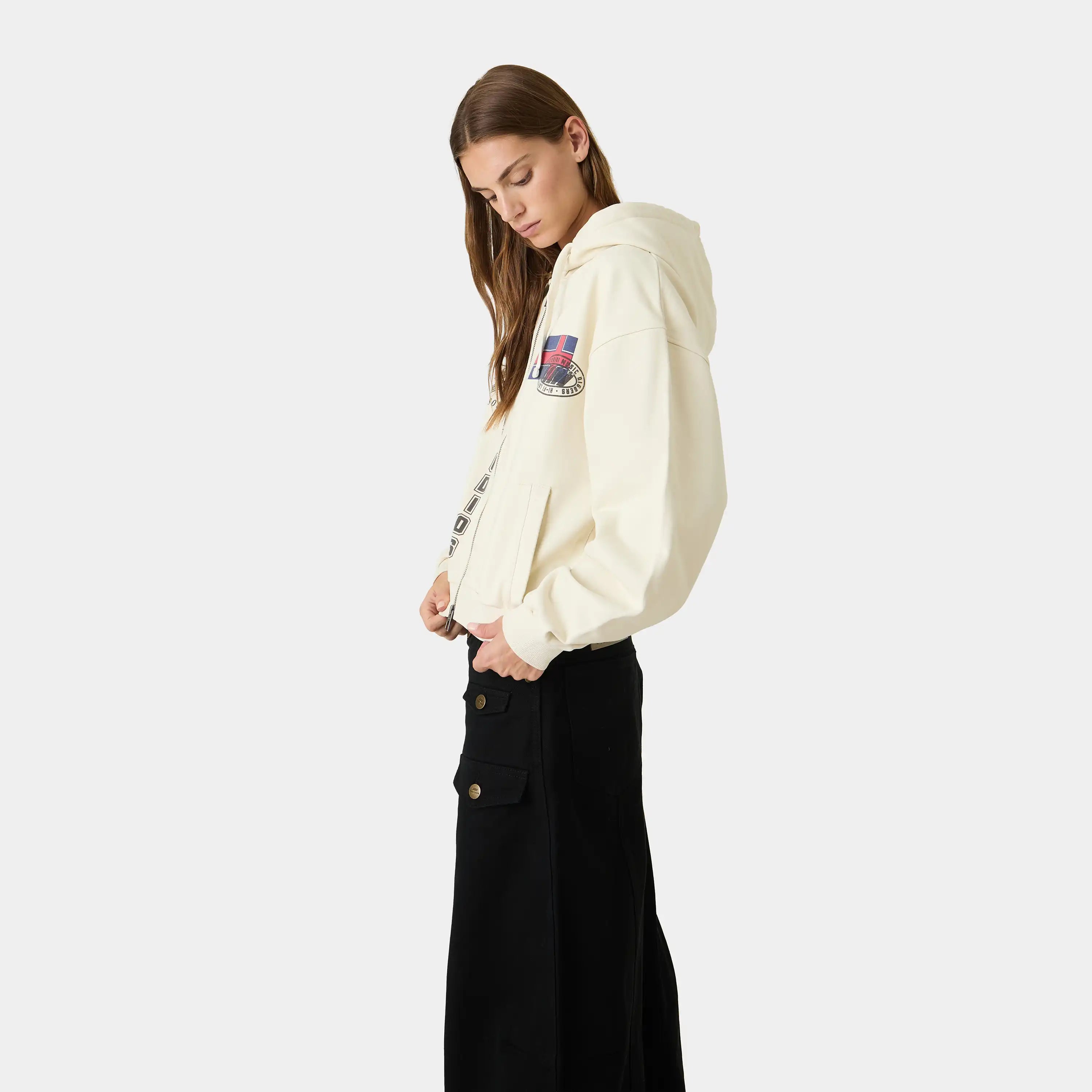 Priscila Off Sand Full Zip Hoodies Eme Studios