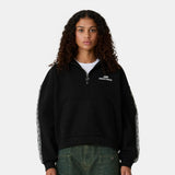 Puller Black Waffle Half Zip Hoodies Eme Studios