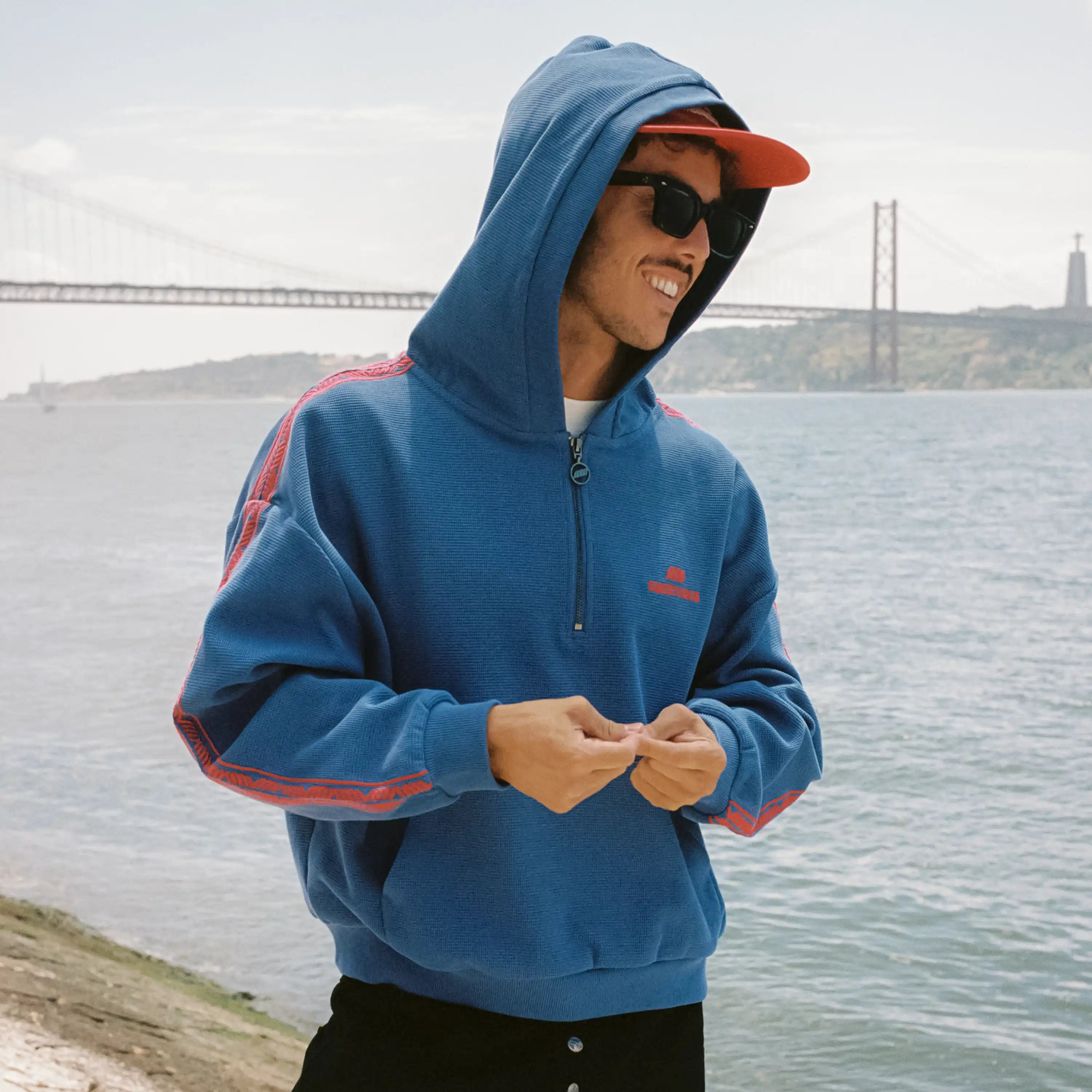 Puller Sodalite Waffle Half Zip Hoodies Eme Studios