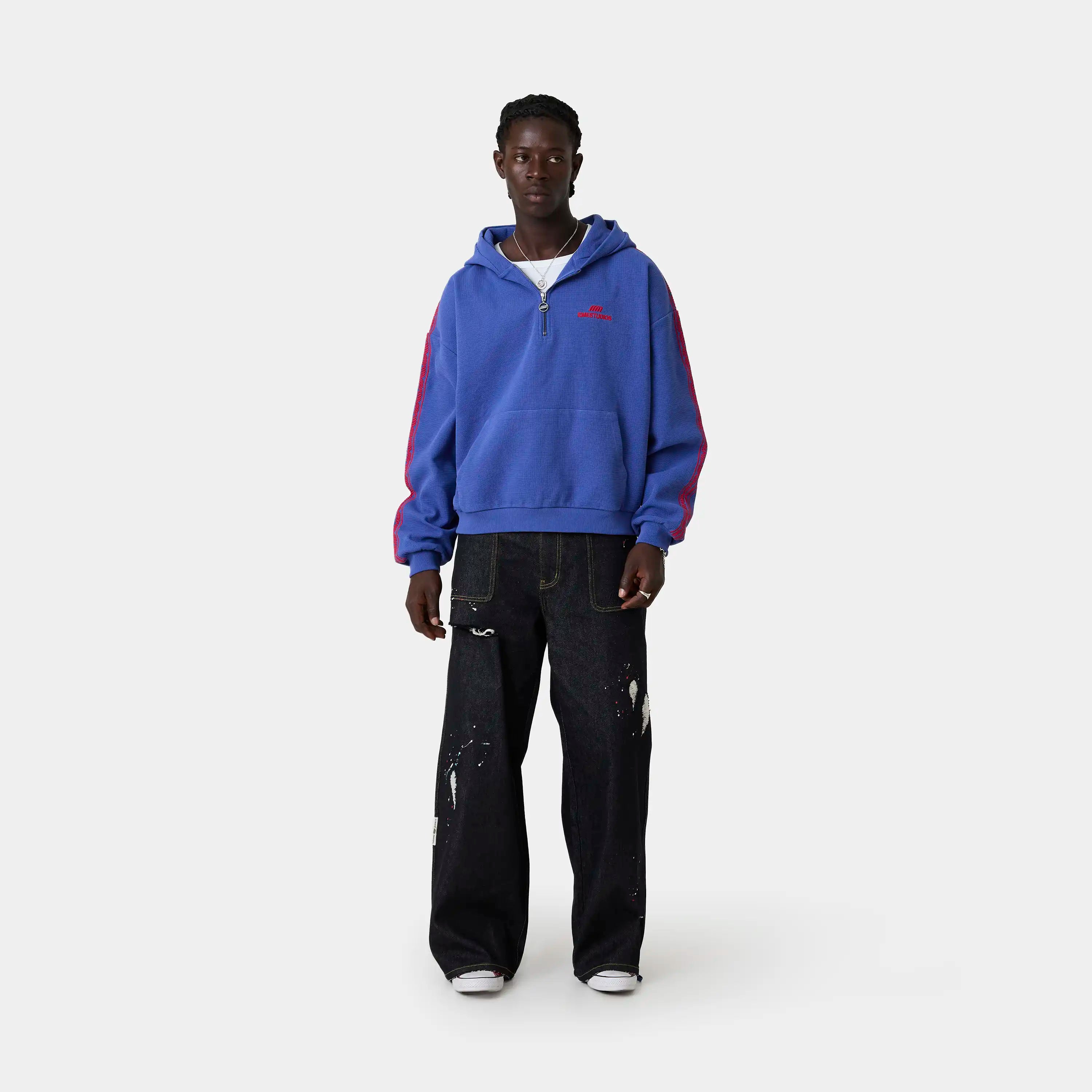 Puller Sodalite Waffle Half Zip Hoodies Eme Studios