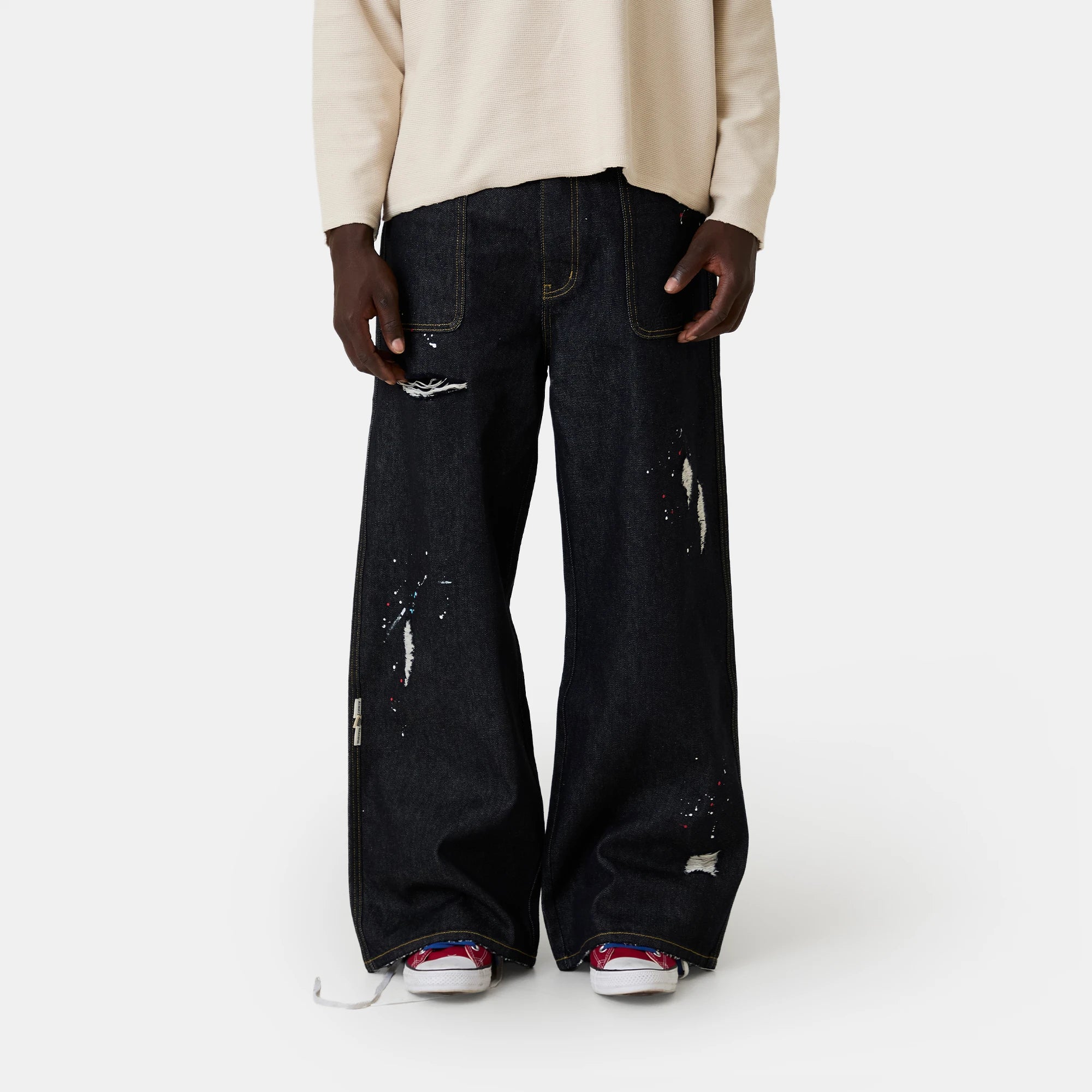 Riviera Raw Denim Pants Pants Eme Studios