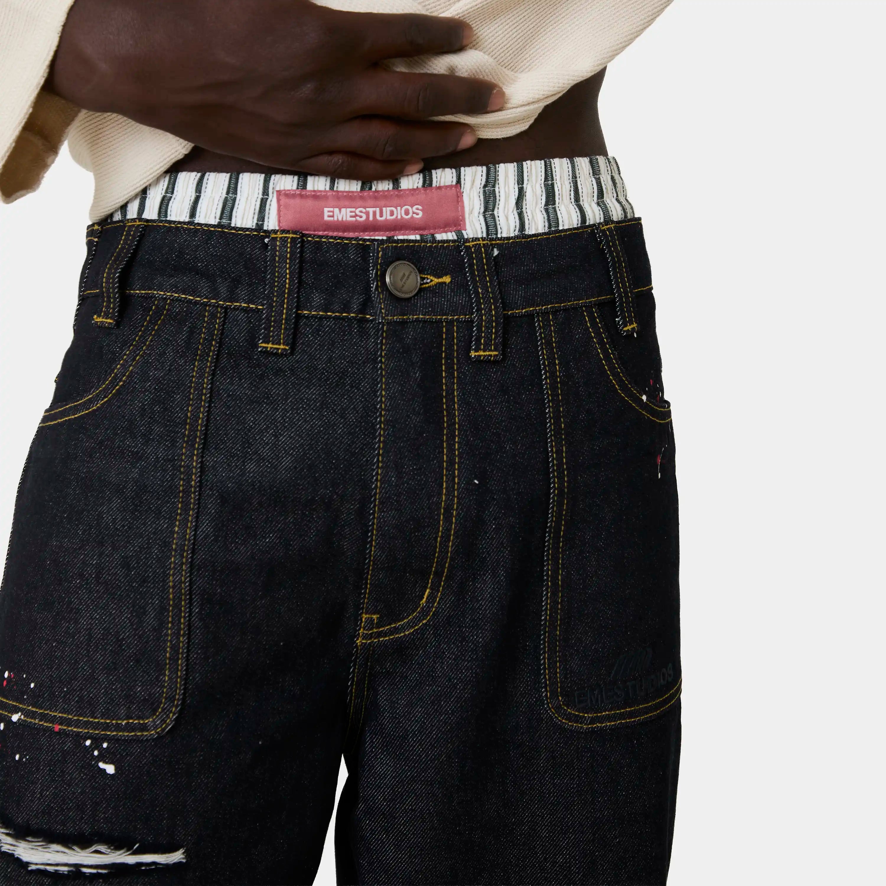 Riviera Raw Denim Pants Pants Eme Studios