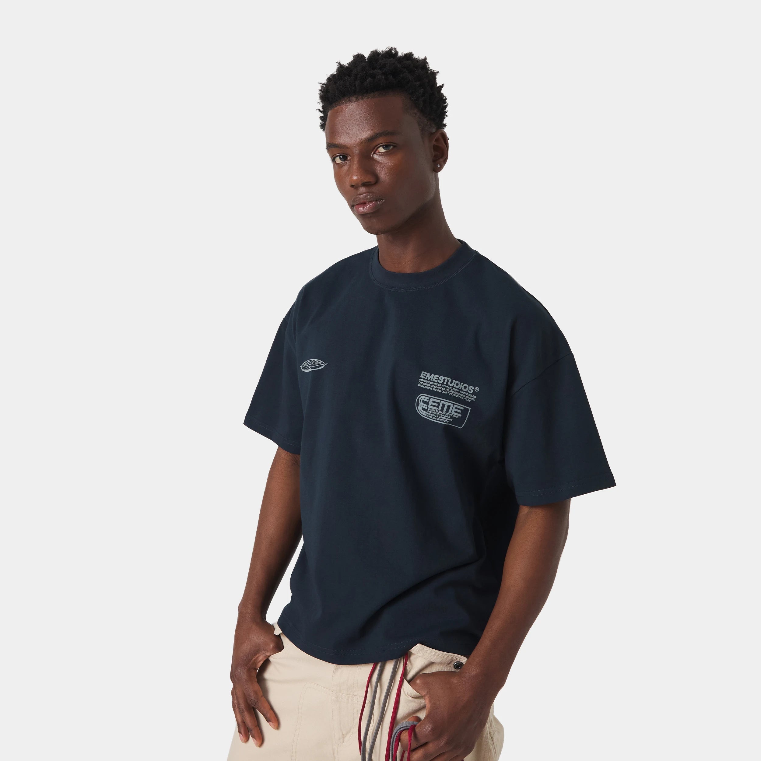 Rodeo Navy Oversized Tee T-shirts Eme Studios
