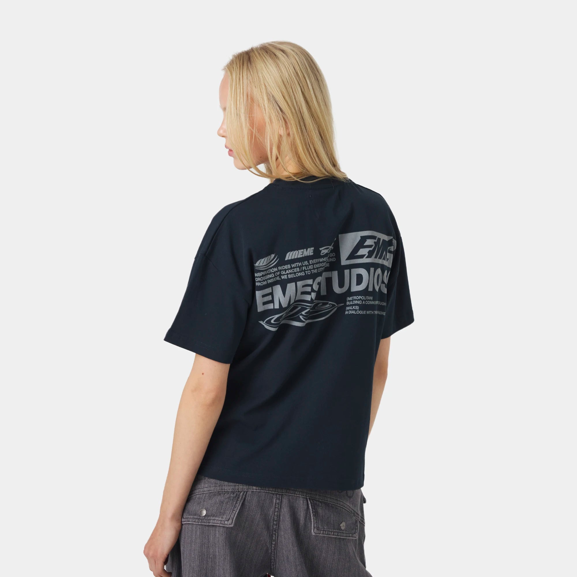 Rodeo Navy Oversized Tee T-shirts Eme Studios