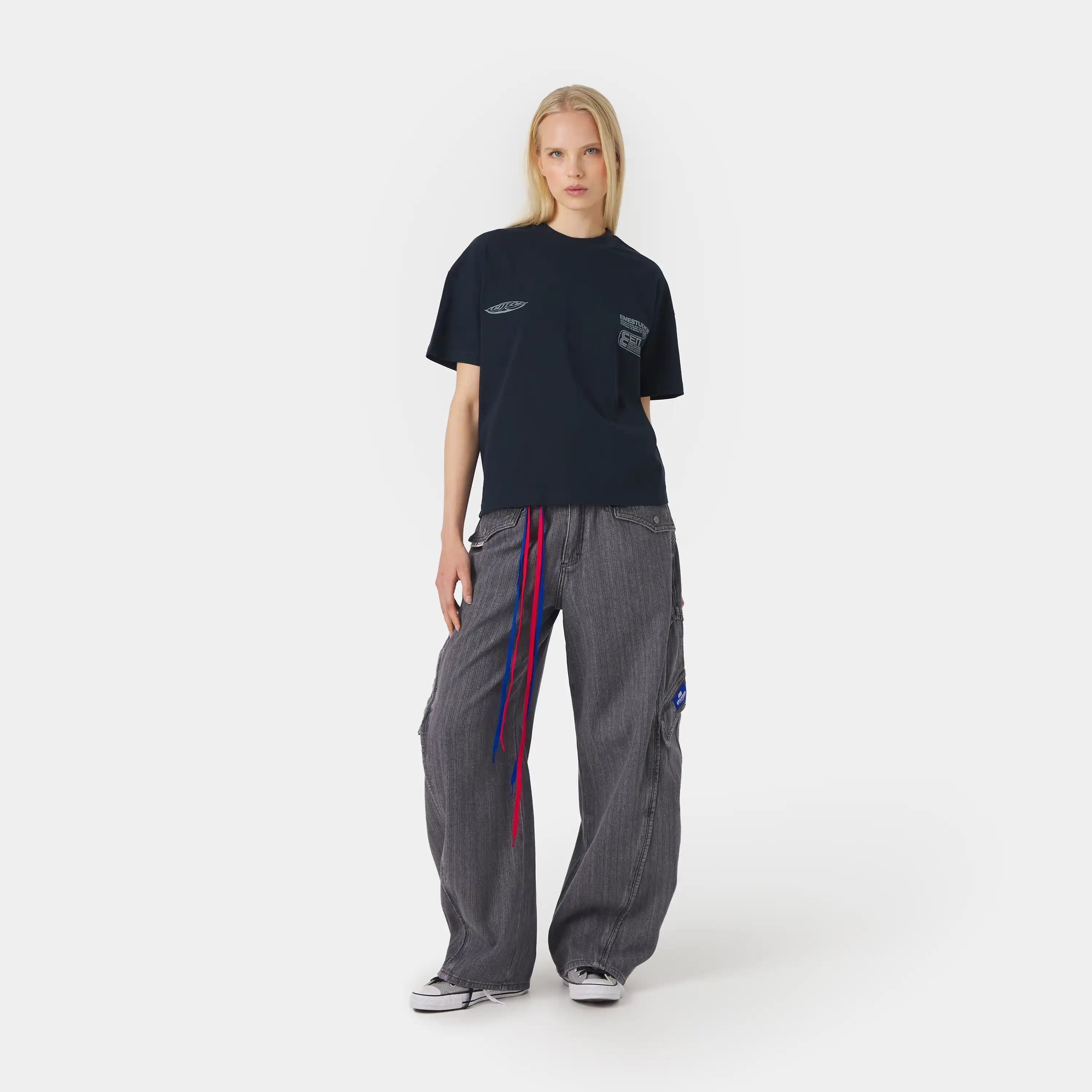 Rodeo Navy Oversized Tee T-shirts Eme Studios