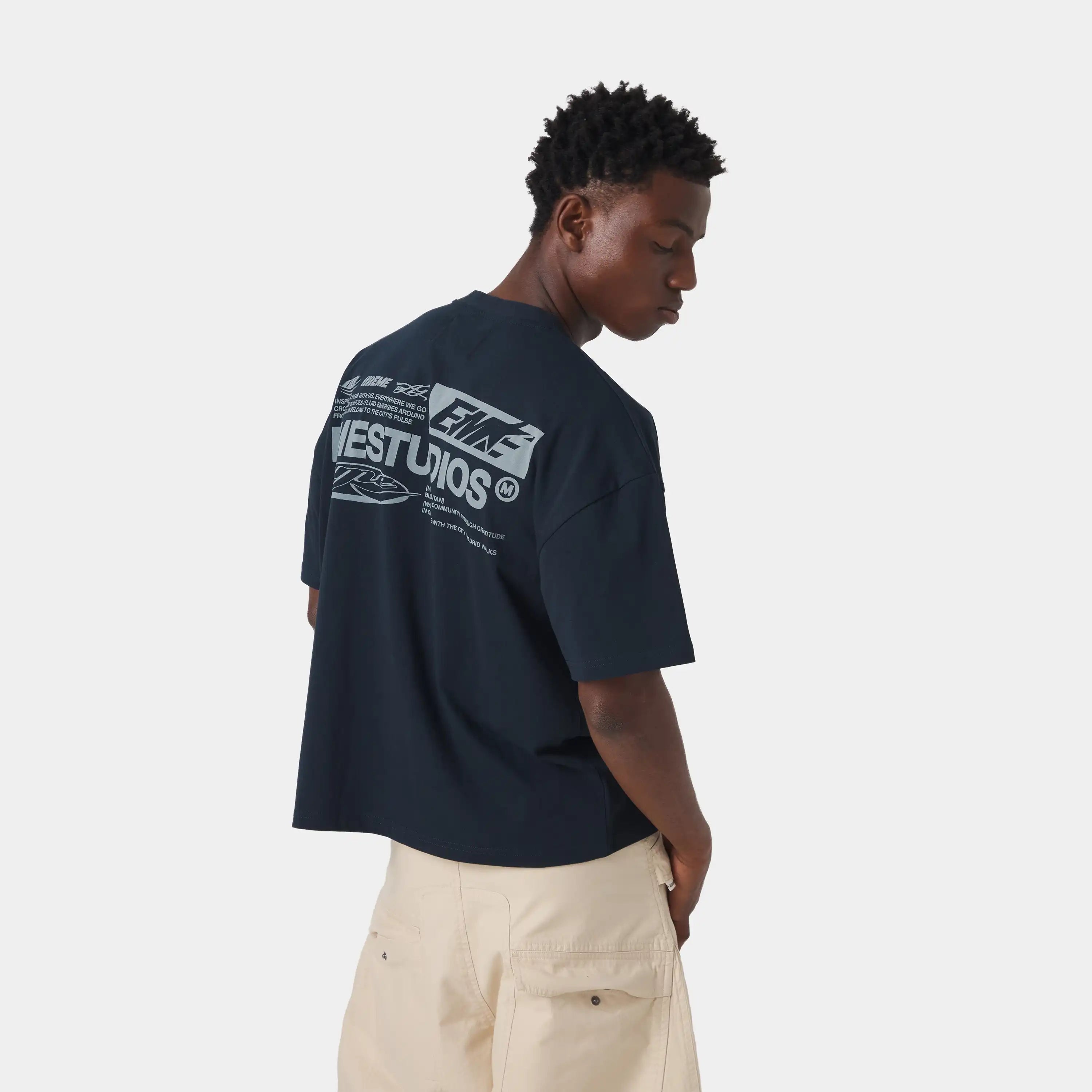 Rodeo Navy Oversized Tee T-shirts Eme Studios