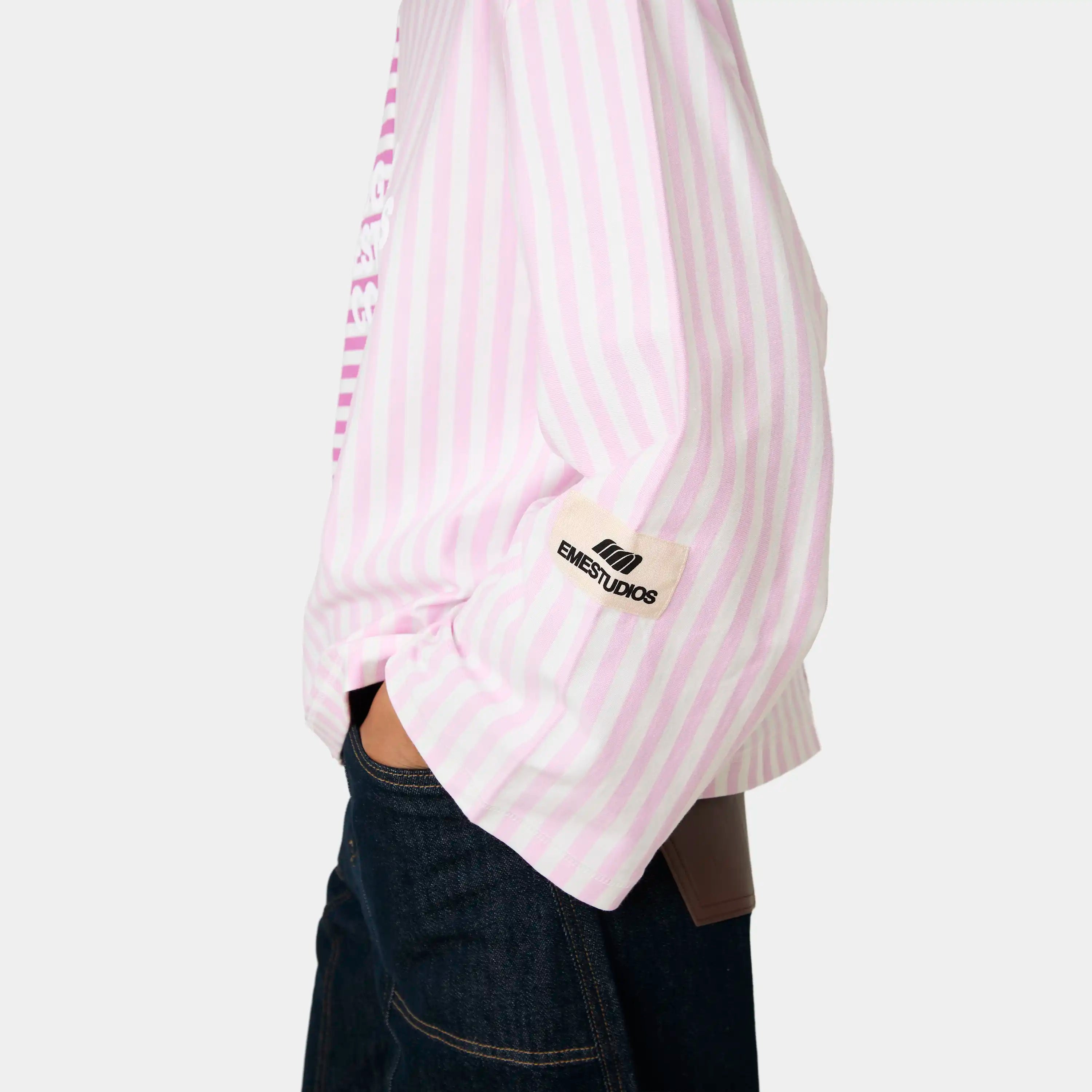Roguish Fucsia Striped Long Sleeve T-shirts eme