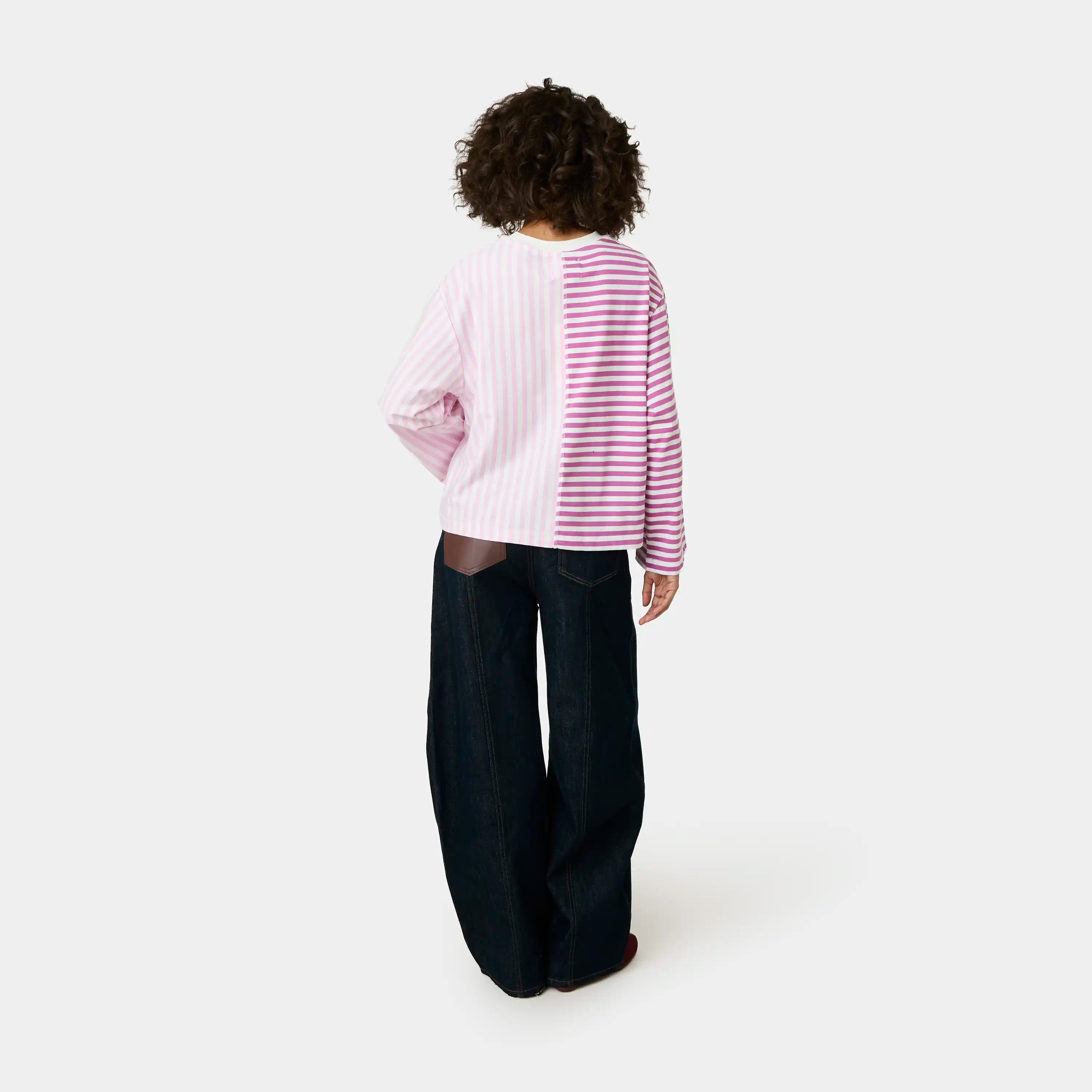 Roguish Fucsia Striped Long Sleeve T-shirts eme