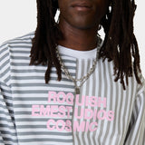 Roguish Heather Grey Striped Long Sleeve T-shirts Eme Studios