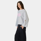 Roguish Heather Grey Striped Long Sleeve T-shirts Eme Studios