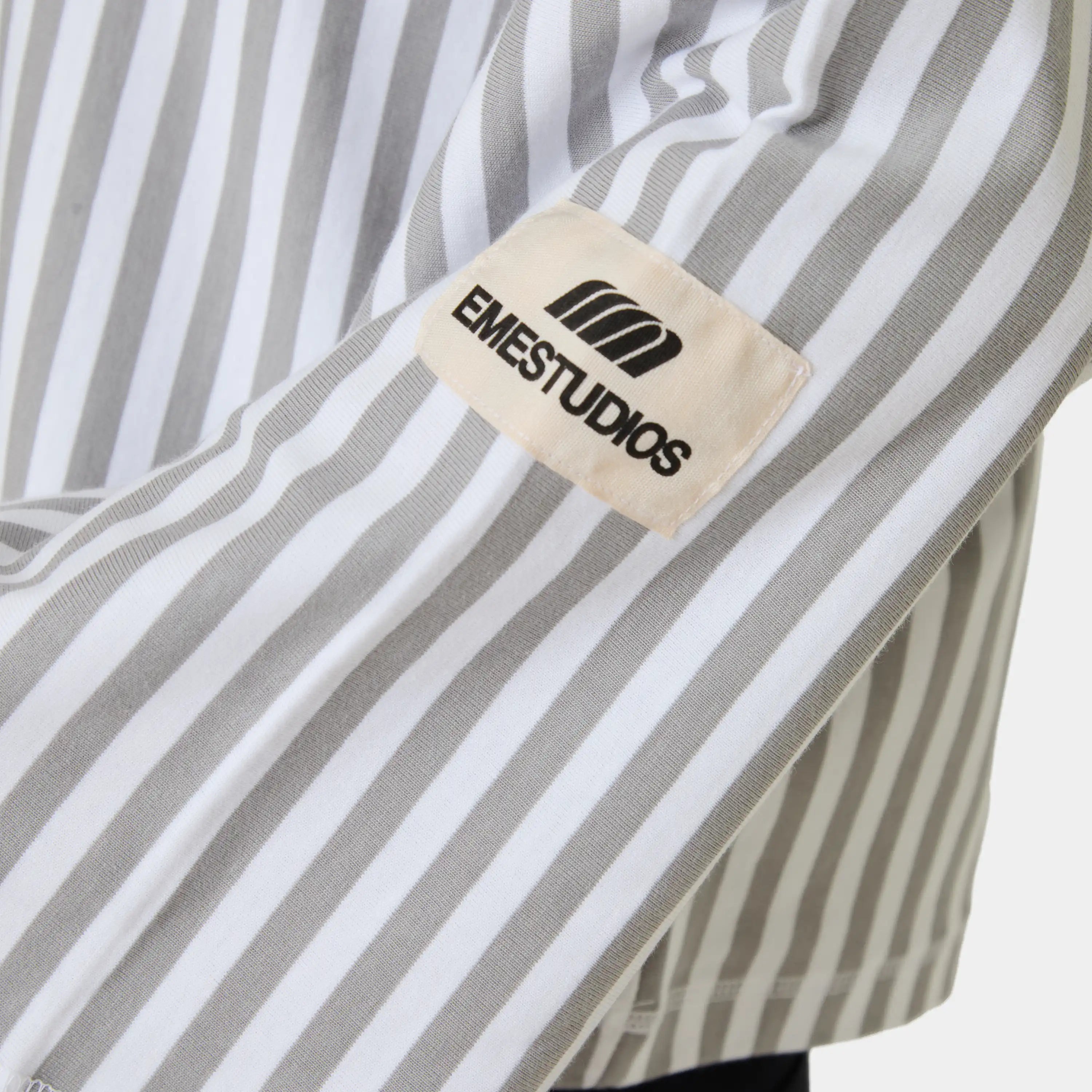 Roguish Heather Grey Striped Long Sleeve T-shirts Eme Studios