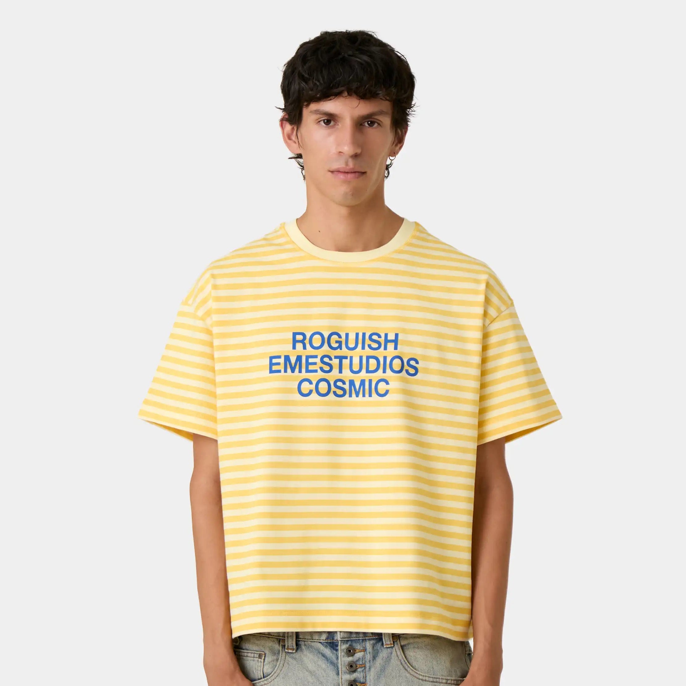 Roguish Sun Striped Oversized Tee T-shirts Eme Studios