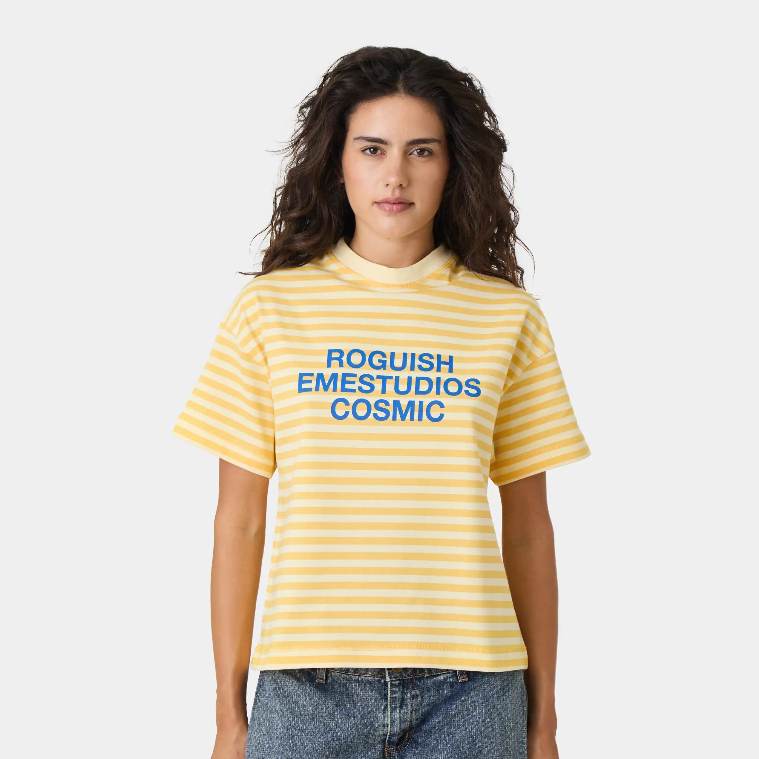 Roguish Sun Striped Oversized Tee T-shirts Eme Studios