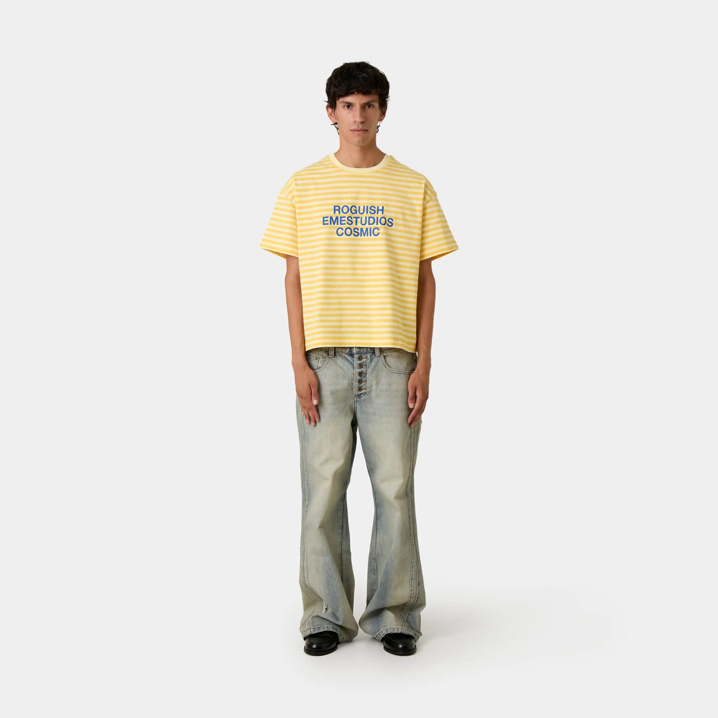 Roguish Sun Striped Oversized Tee T-shirts Eme Studios