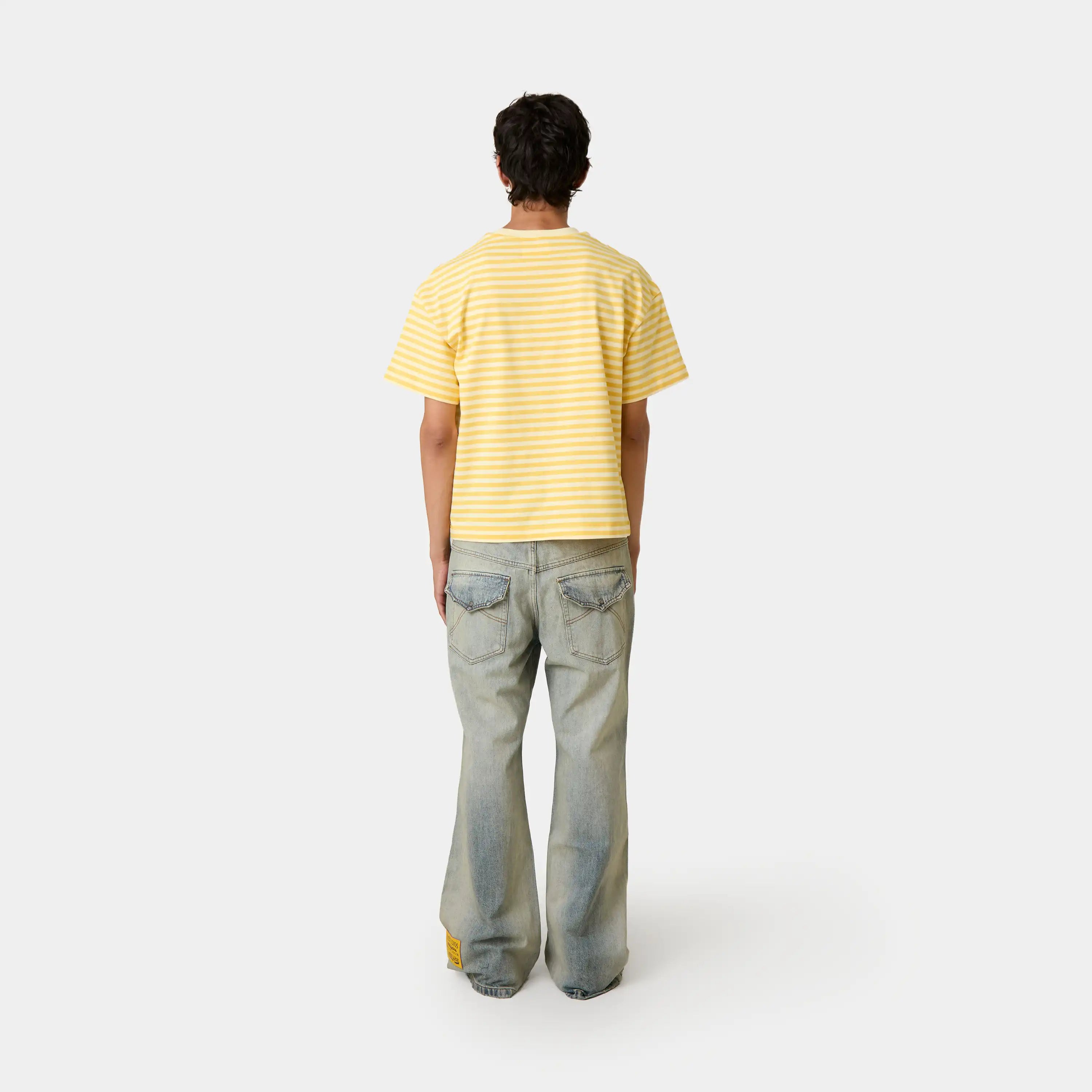 Roguish Sun Striped Oversized Tee T-shirts Eme Studios