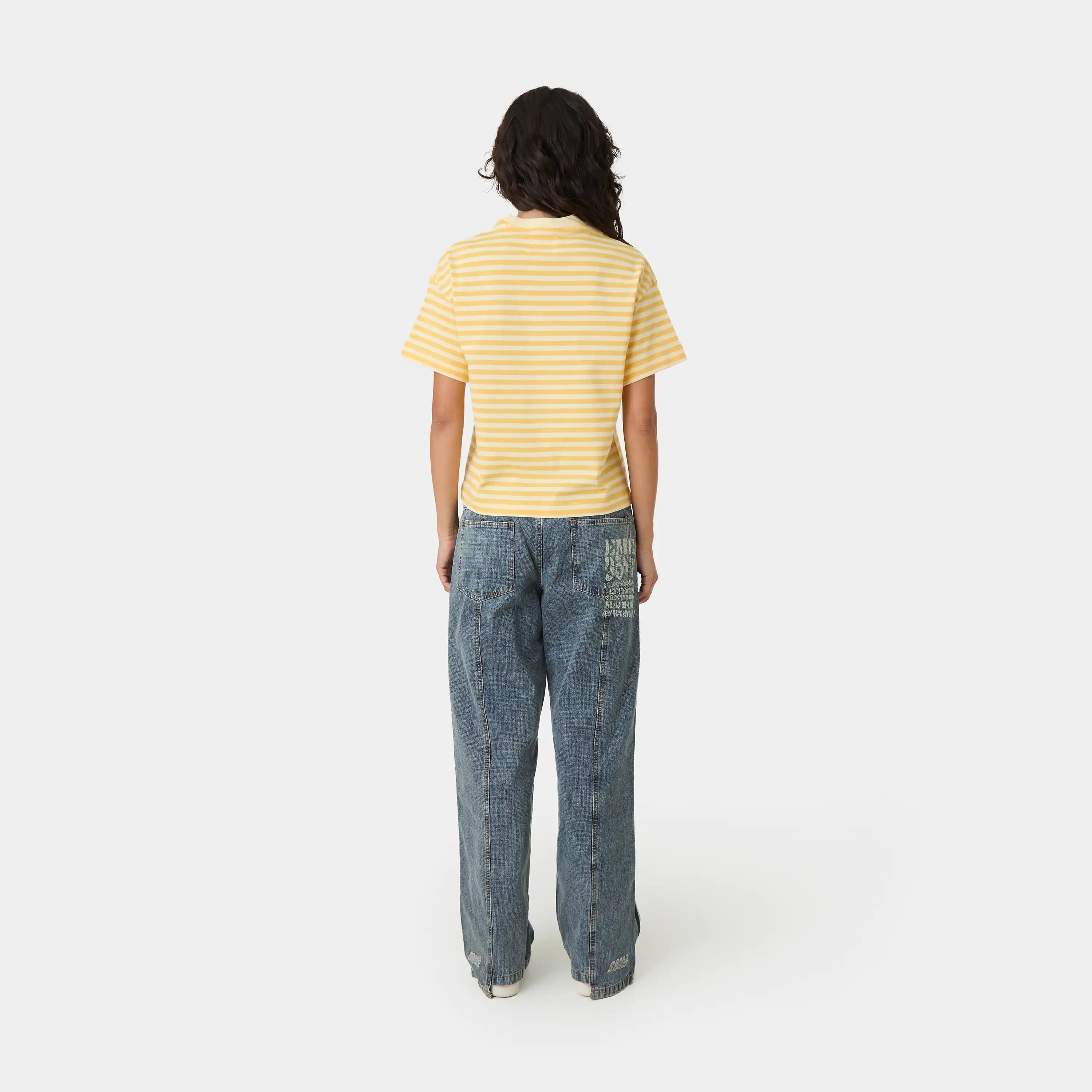 Roguish Sun Striped Oversized Tee T-shirts Eme Studios