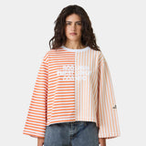 Roguish Tangerine Striped Long Sleeve T-shirts Eme Studios