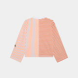 Roguish Tangerine Striped Long Sleeve T-shirts Eme Studios