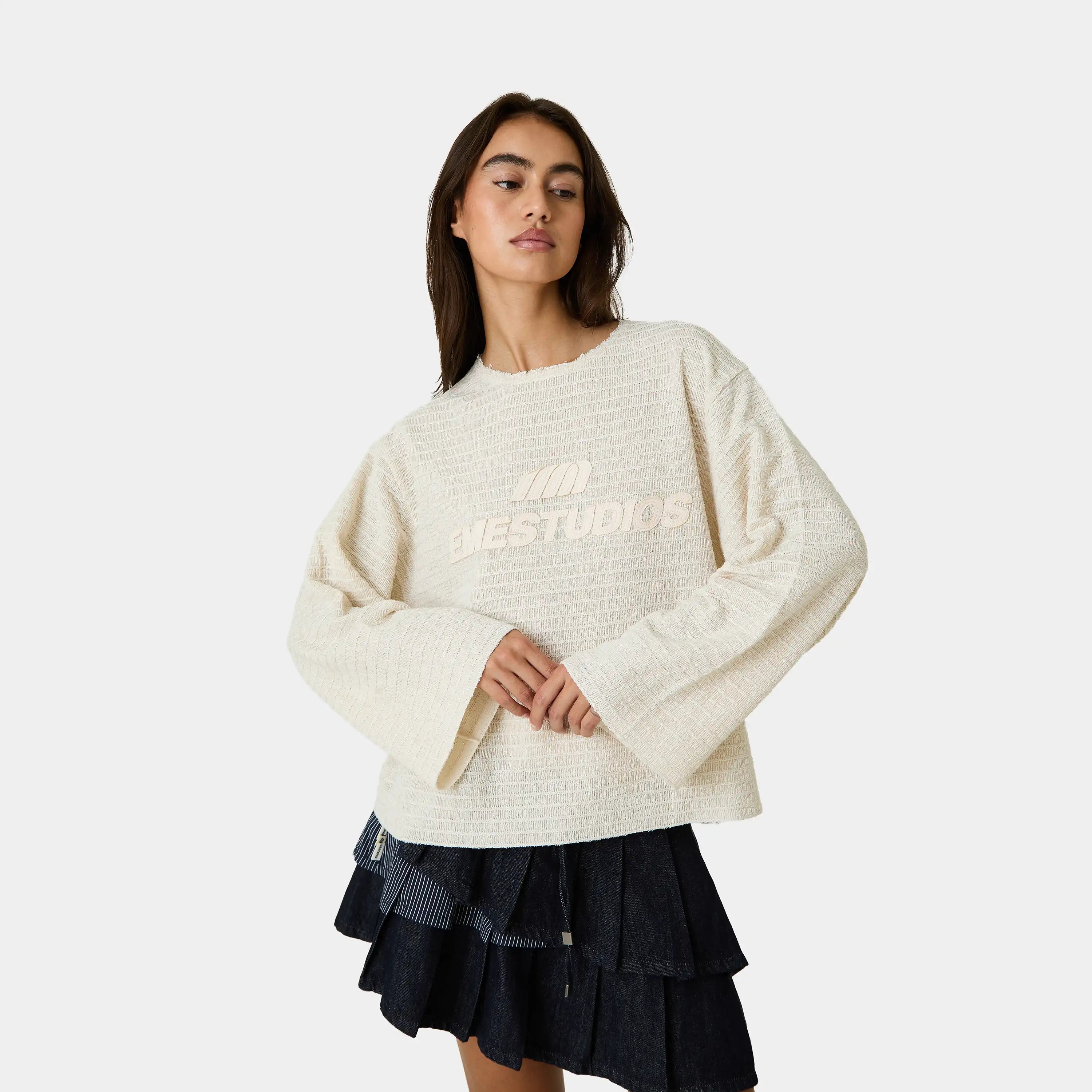 Rustic Off Sand Knit Sweater Knitwear Eme Studios