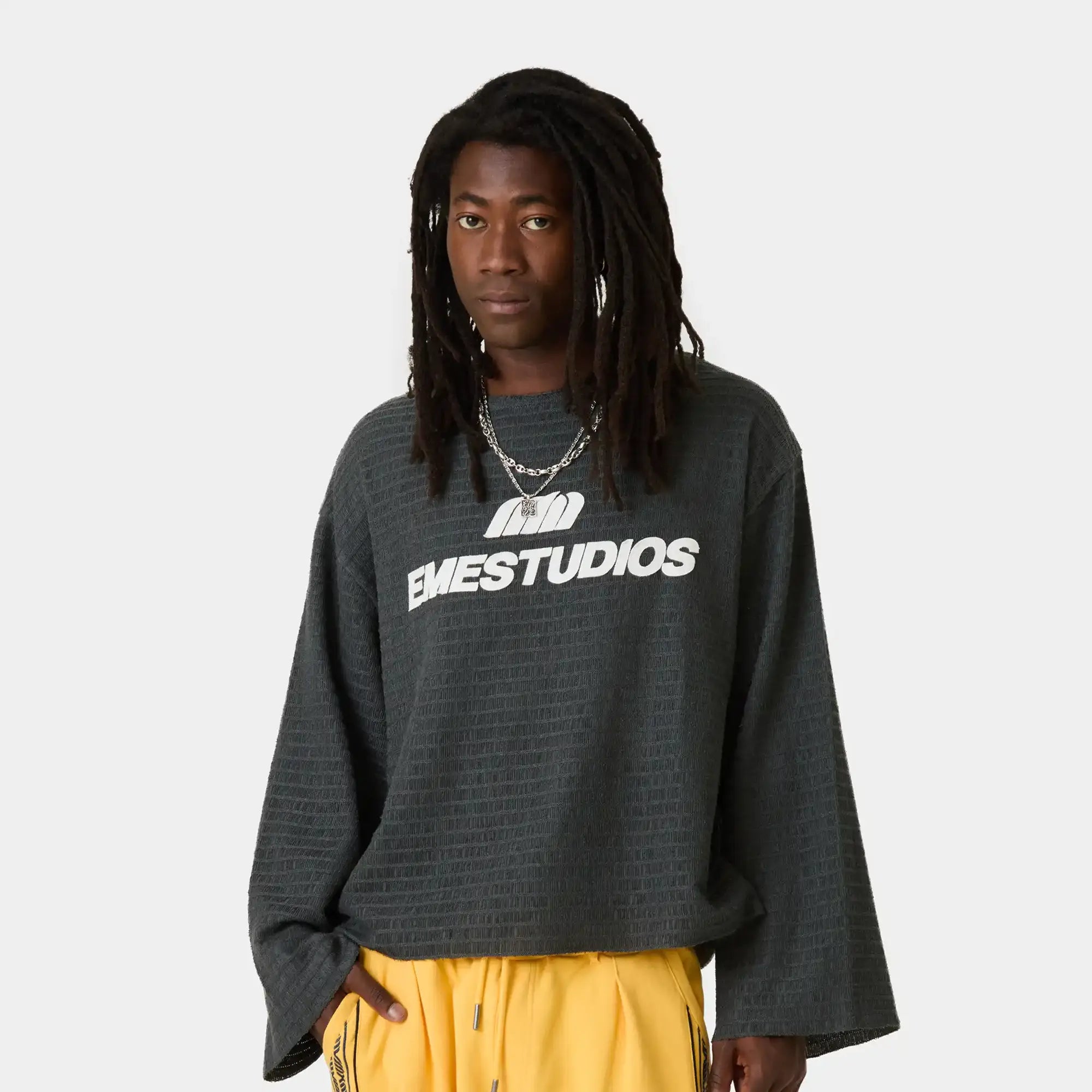 Rustic Shadow Knit Sweater Knitwear Eme Studios