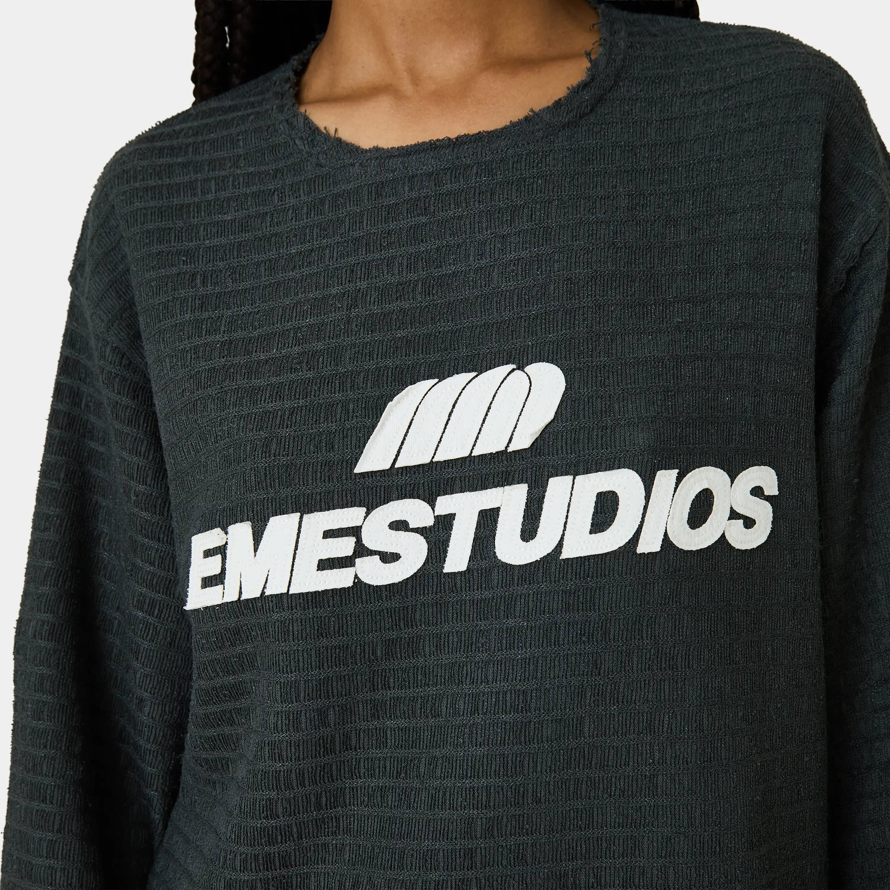 Rustic Shadow Knit Sweater Knitwear Eme Studios