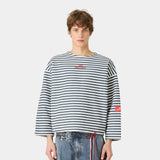 Sade Navy Reverse Crewneck Sweatshirts Eme Studios