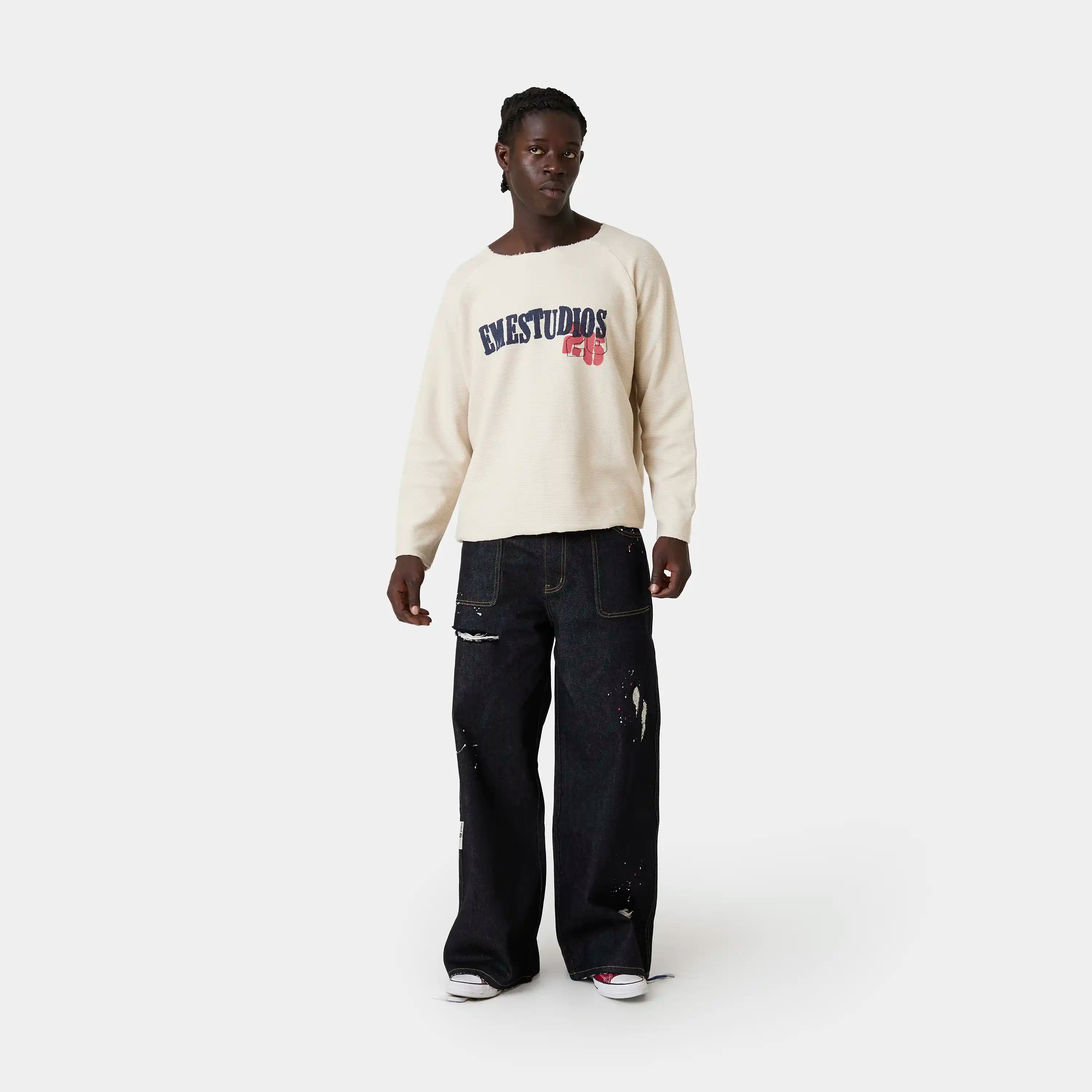 Salt Off Sand Waffle Long Sleeve T-shirts Eme Studios