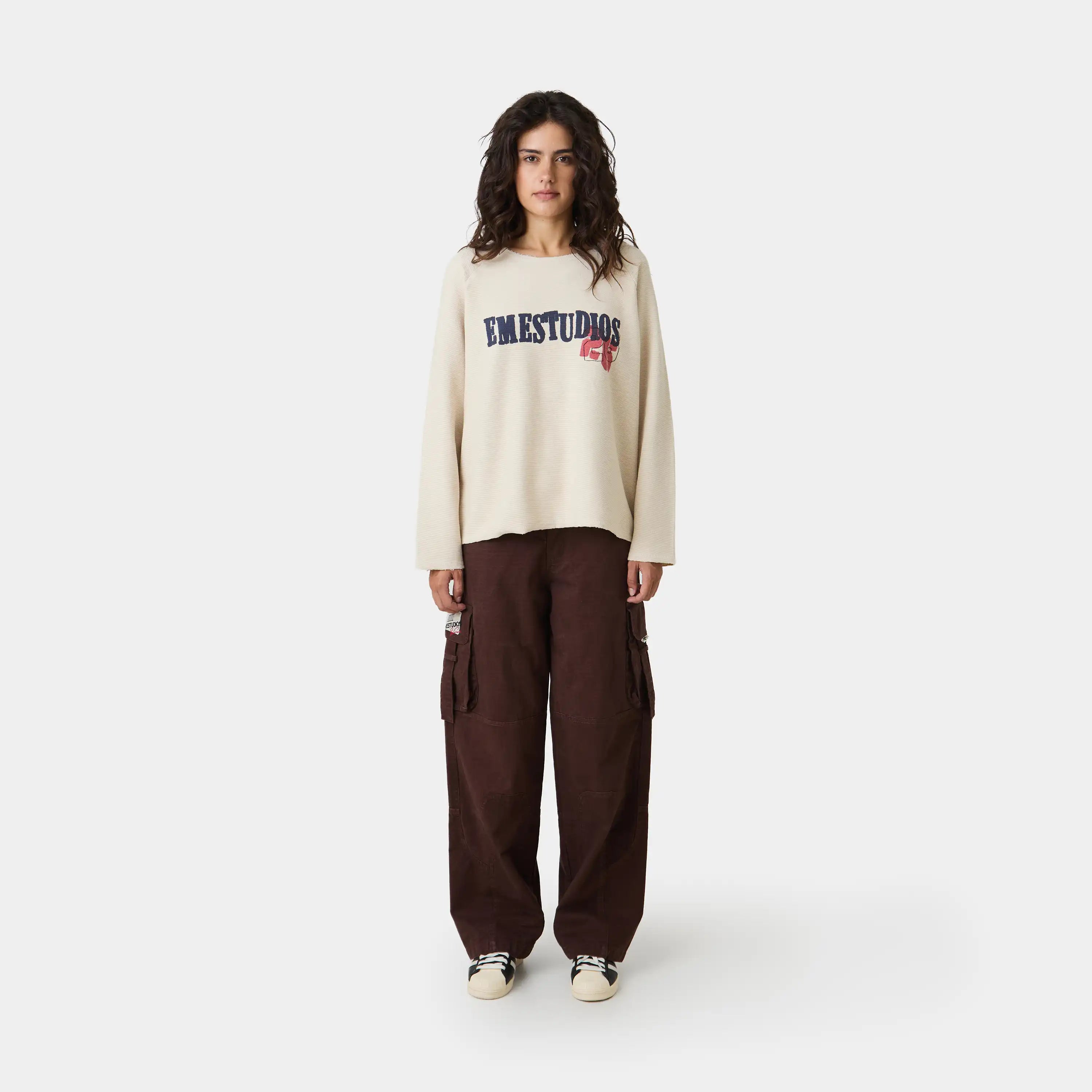 Salt Off Sand Waffle Long Sleeve T-shirts Eme Studios